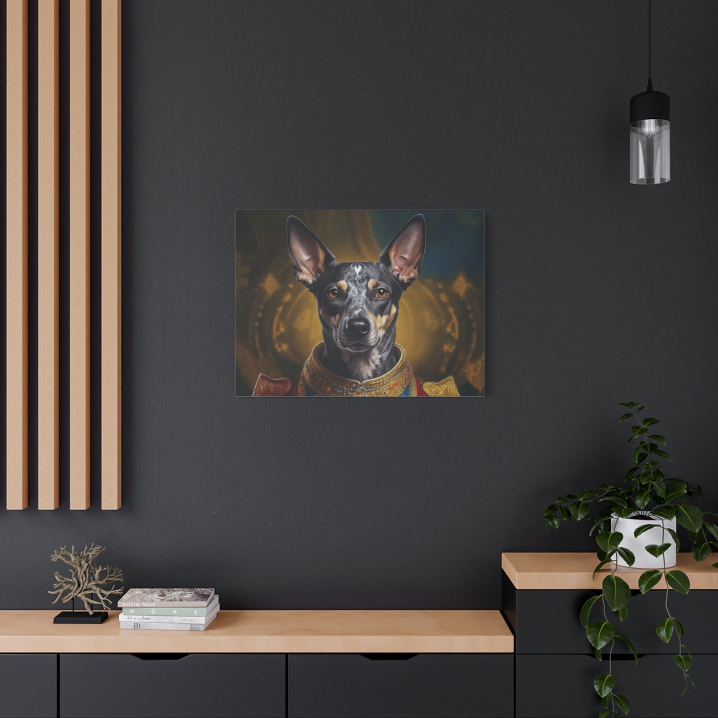 Peruvian Inca Orchid Renaissance Dog Portrait on Canvas, Pet Lover Gift, Home Decor, Unique Wall Art, Dog Birthday Present, Animal Wall Art