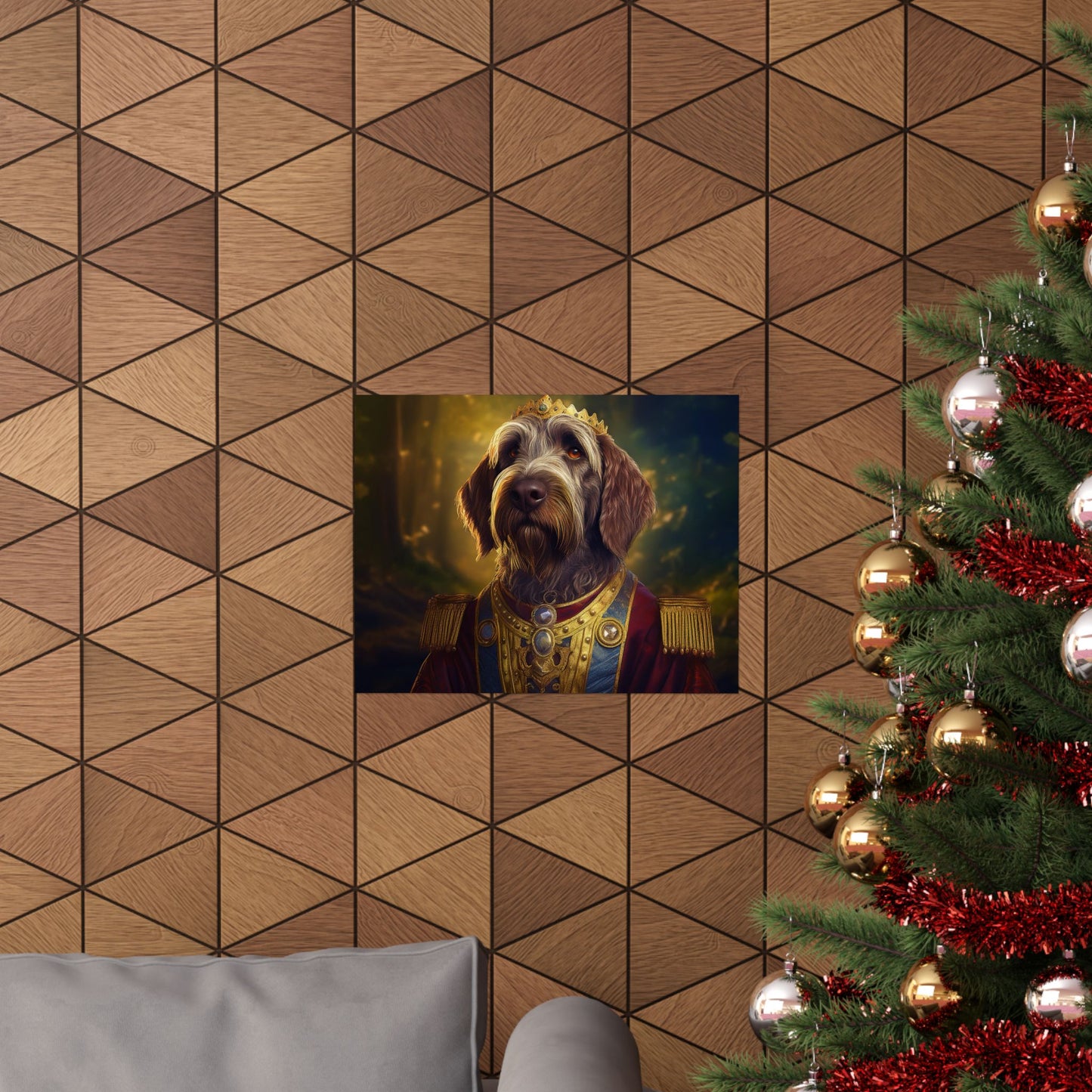 Wirehaired Pointing Griffon Renaissance Pet Portrait Print, Dog Lover Wall Art, Animal Artwork, Canine Decor, Dog Memorial Gift