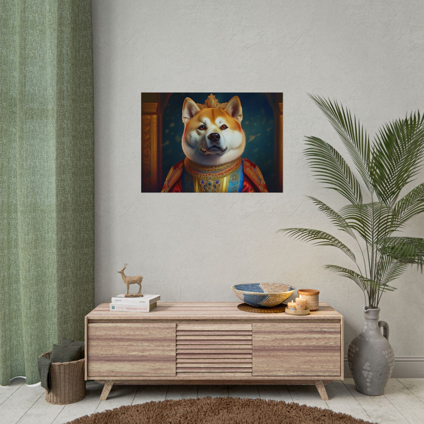 Shiba Dog Renaissance Portrait Print, Art Print, Wall Decor Gift, Animal Lover Home Decor, wall prints, wall art