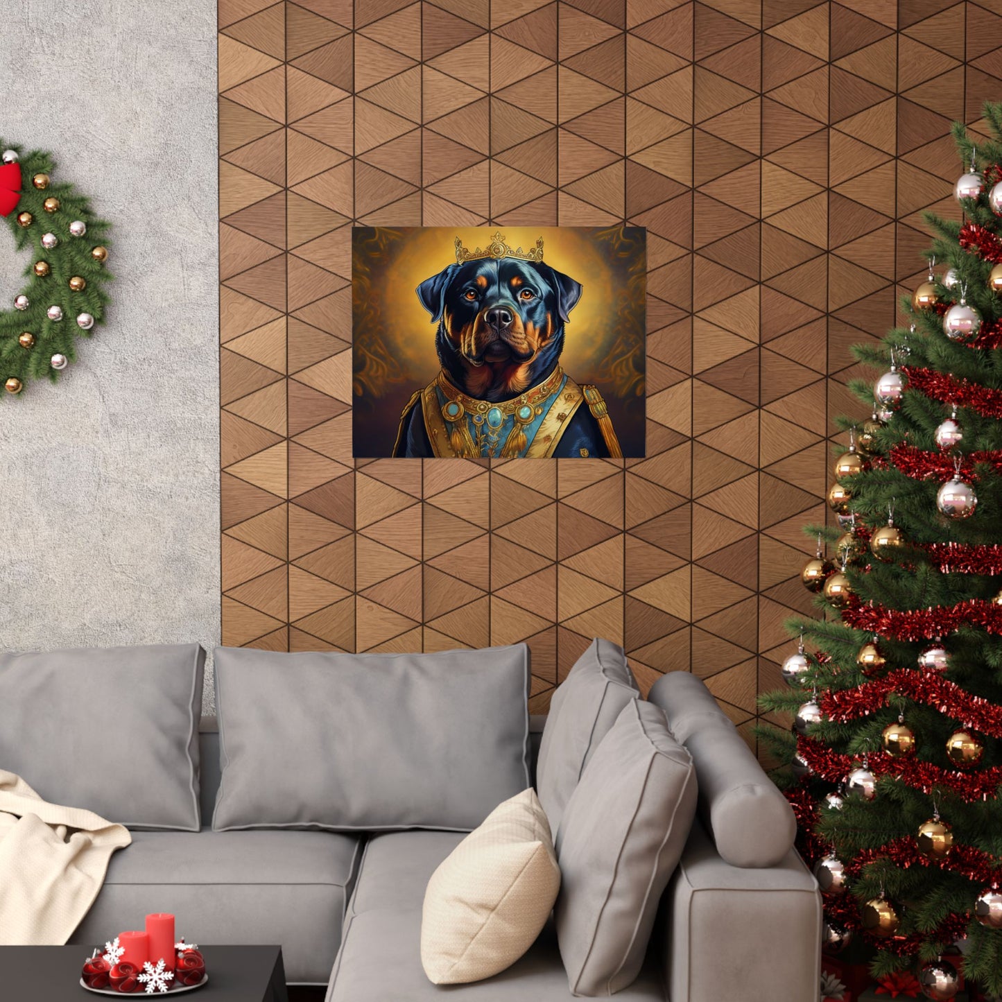 Rottweiler Renaissance Dog Portrait Art Print, Wall Decor Gift, Animal Lover Home Decor, Dog Wall Art