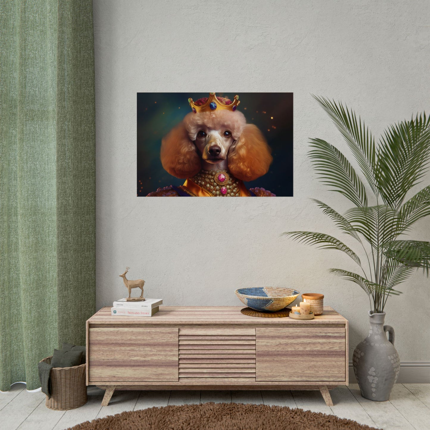 Poodle Dog Renaissance Pet Portrait, Dog Lover Gift, Animal Lover, Home Decor, Wall Art, Wall Print