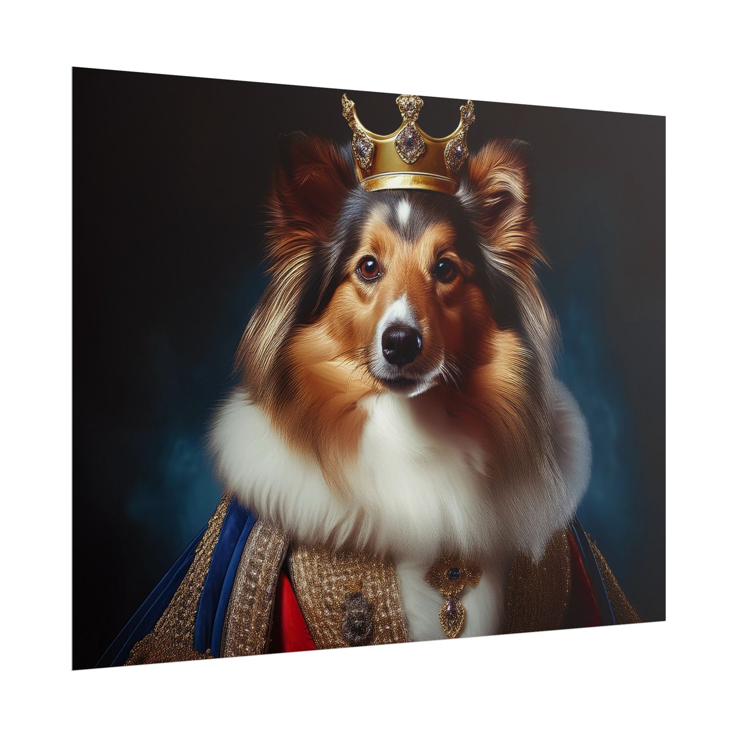 Shetland Sheepdog Renaissance Dog Portrait Art Print, Wall Decor Gift, Animal Lover Home Decor, Dog Wall Art