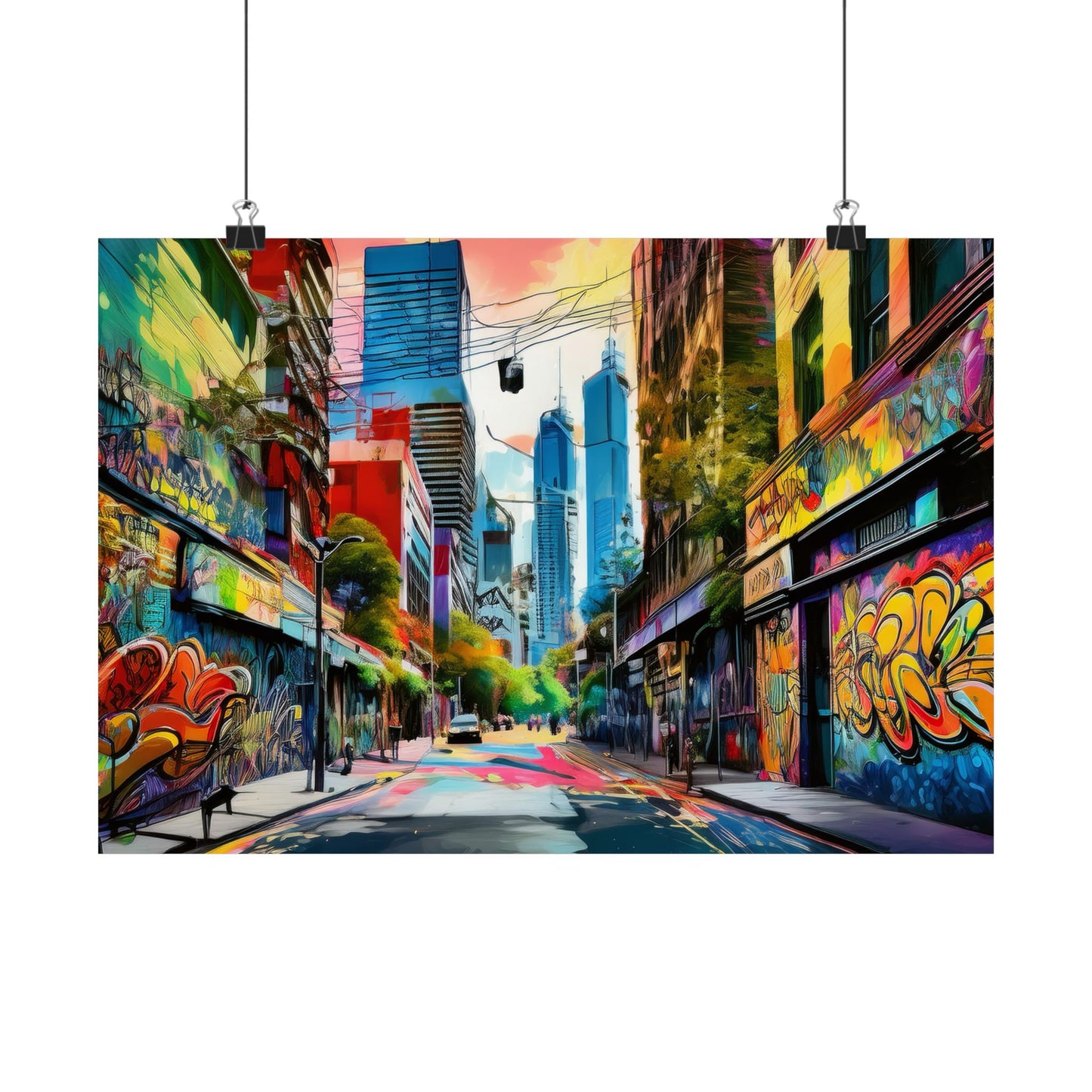 Melbourne Street Graffiti Australia Print | Style 1 | Wall Art | Wall Print