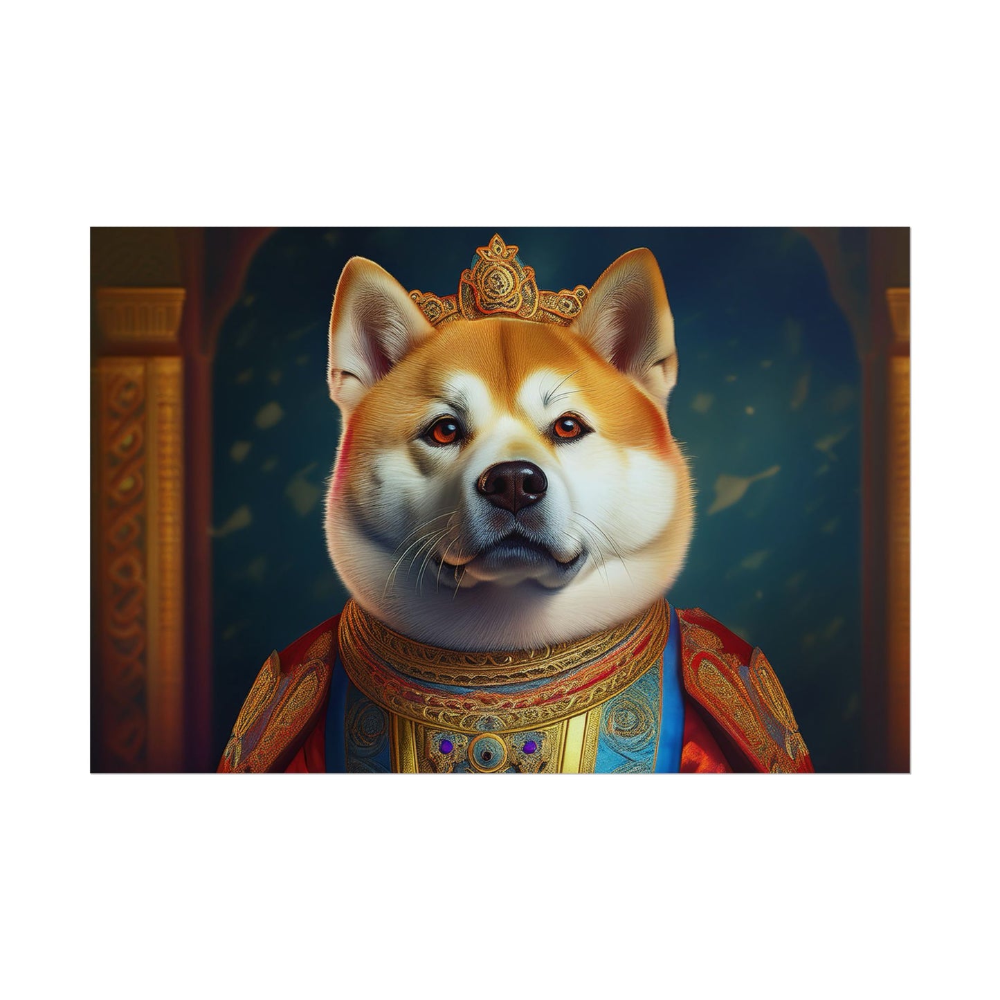 Shiba Dog Renaissance Portrait Print, Art Print, Wall Decor Gift, Animal Lover Home Decor, wall prints, wall art