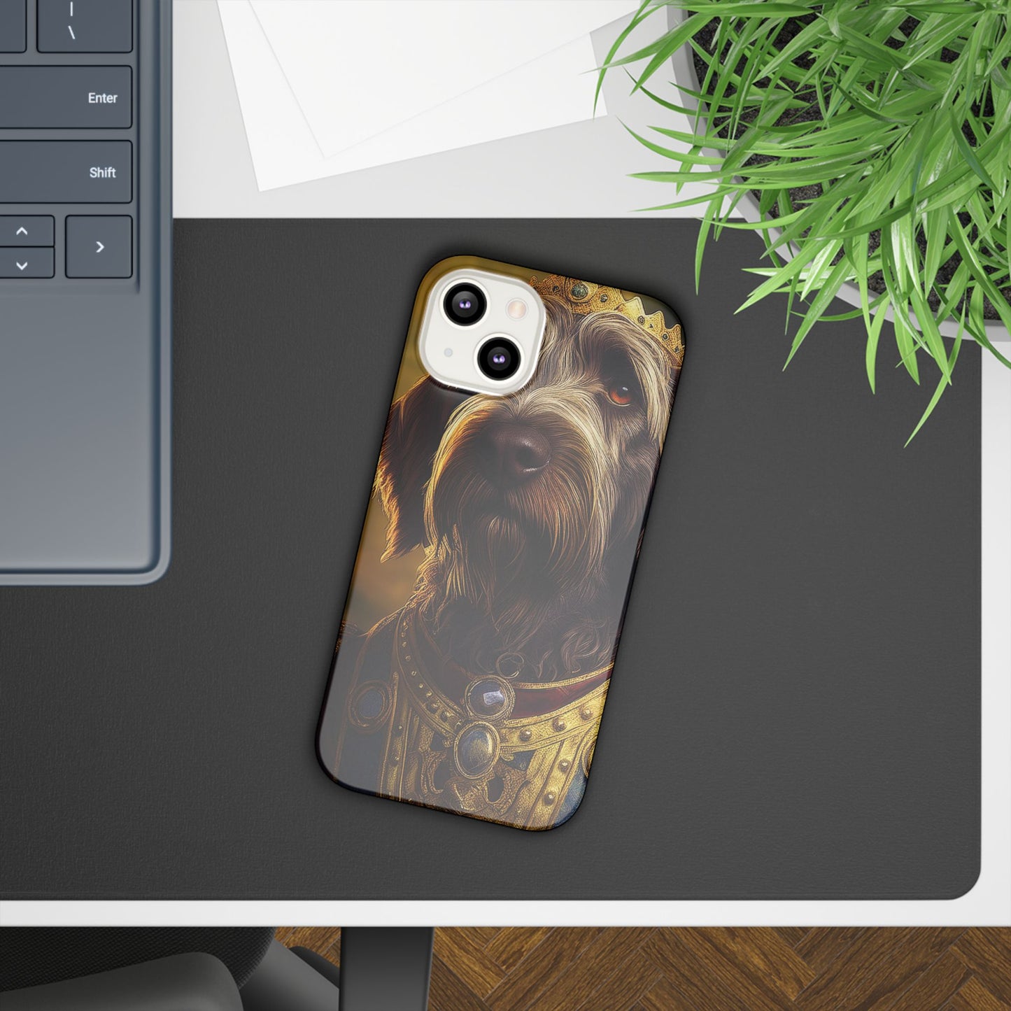Wirehaired Pointing Griffon Renassaince Dog Portrait Slim Phone Case