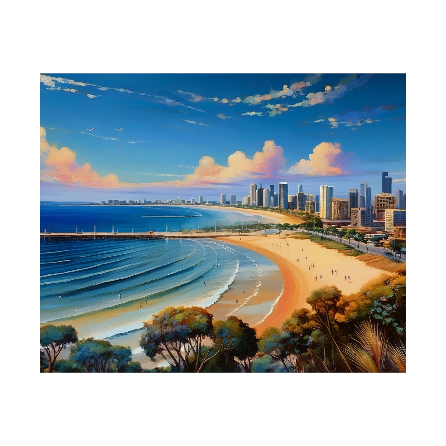 St Kilda Beach Australia Coastal Print | Style 1 | Wall Art | Wall Print