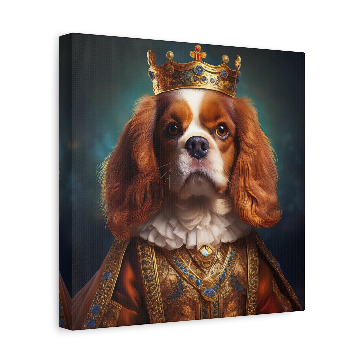 Cavalier King Charles Spaniel Renaissance Pet Portrait on Canvas | Wall art | wall print