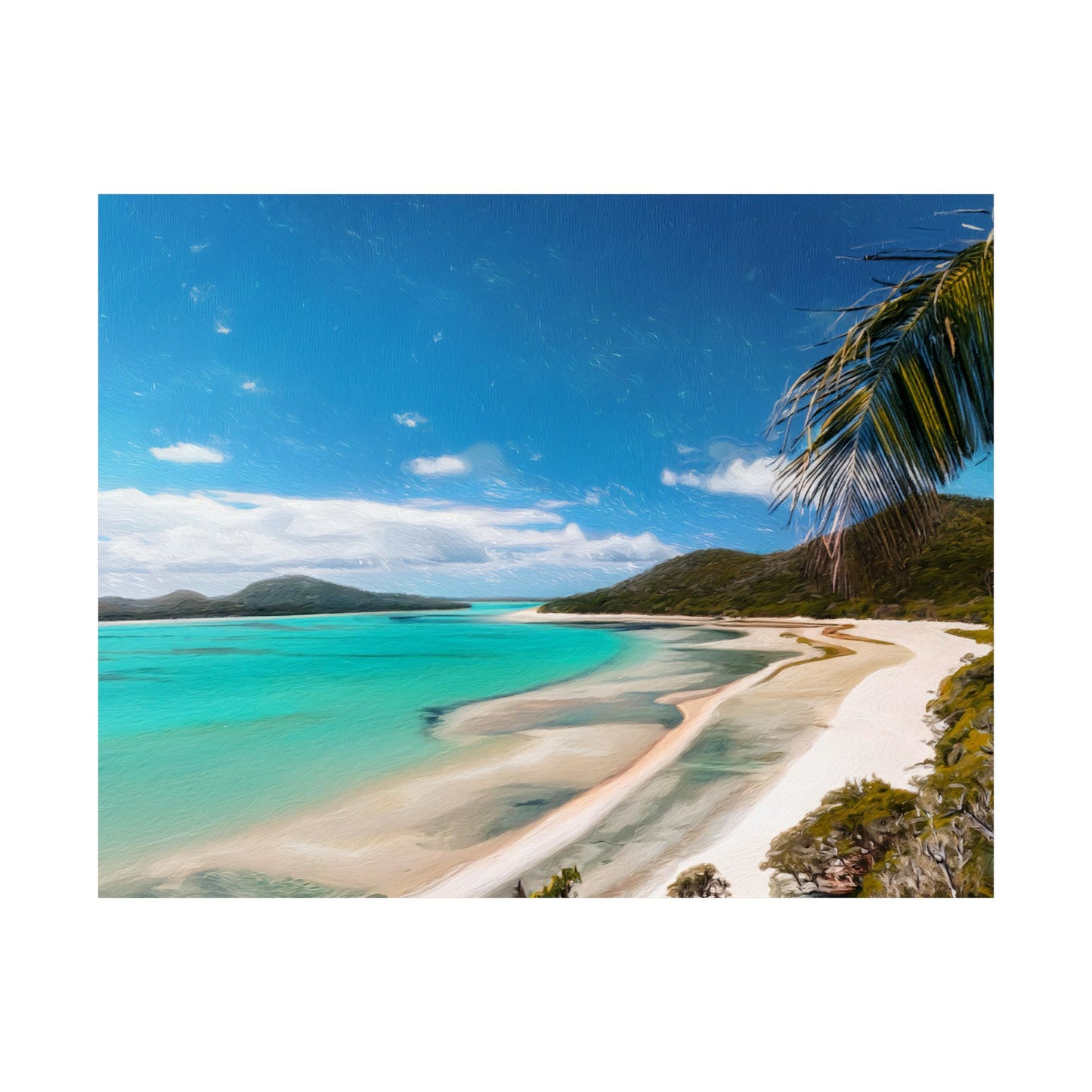 Whitehaven Beach Australia Coastal Print | Style 1 | Wall Art | Wall Print