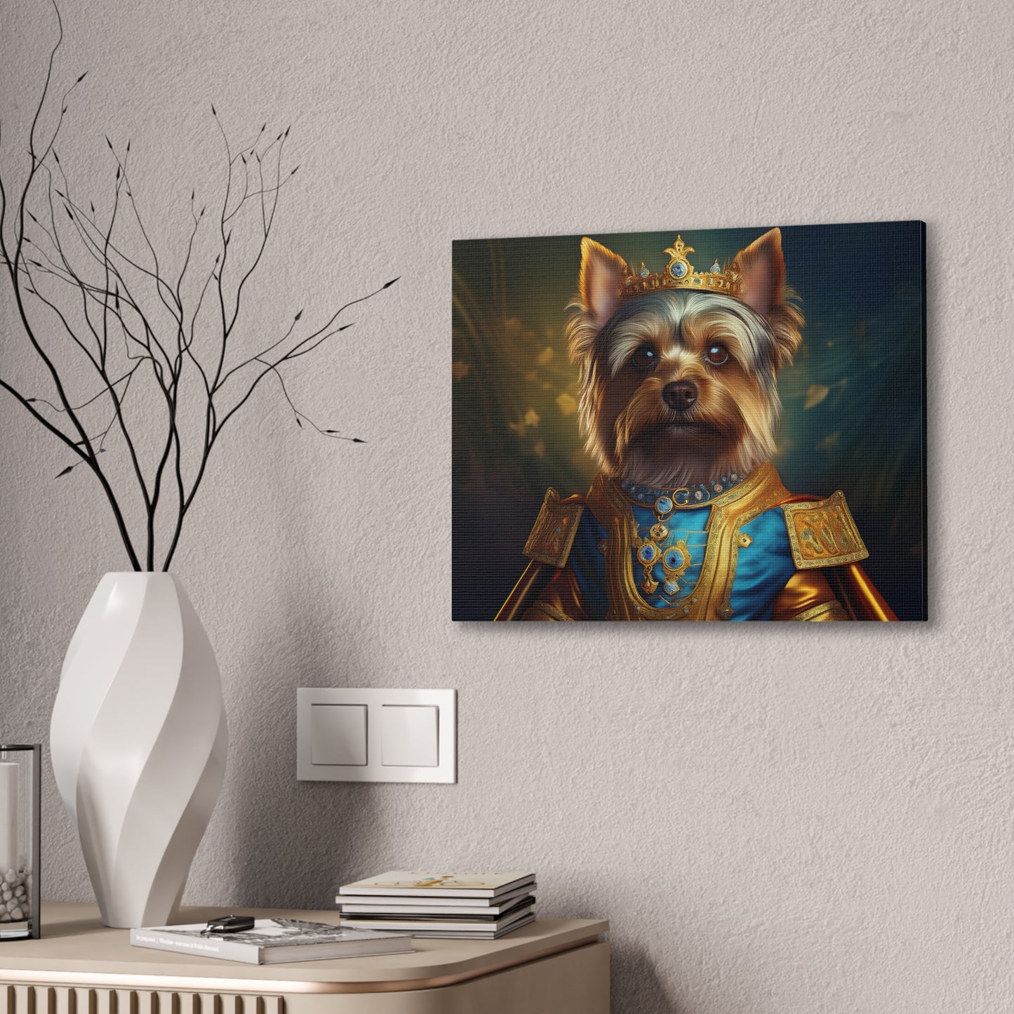 Yorkshire Terrier Renaissance Pet Portrait on Canvas | Wall Art | Wall Print | Dog Art