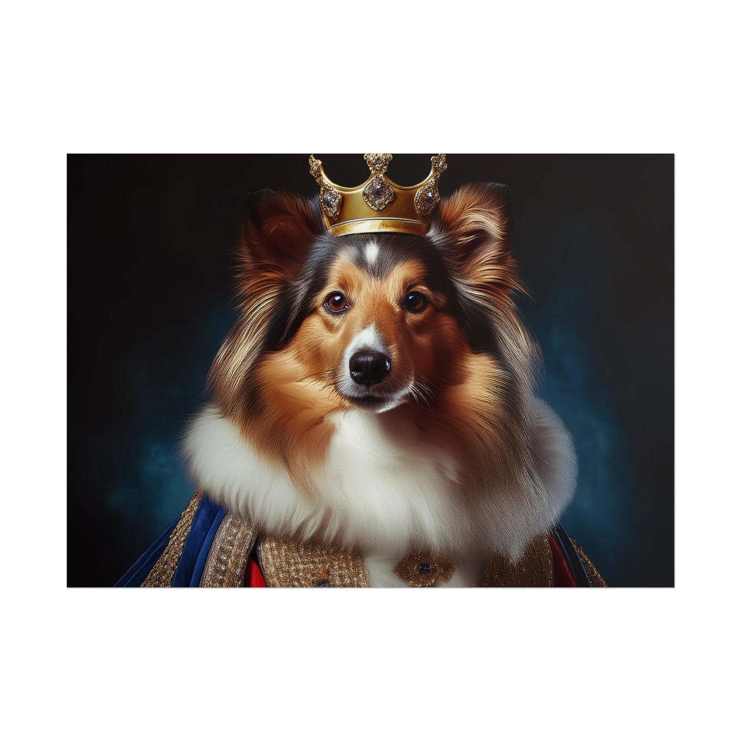 Shetland Sheepdog Renaissance Dog Portrait Art Print, Wall Decor Gift, Animal Lover Home Decor, Dog Wall Art