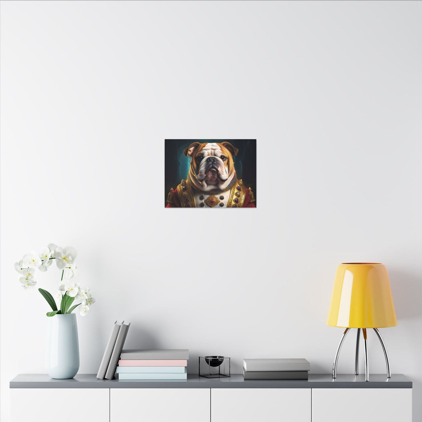 English Bulldog Pet Portrait Renaissance - Canvas, wall art, wall print, dog portrait, dog art