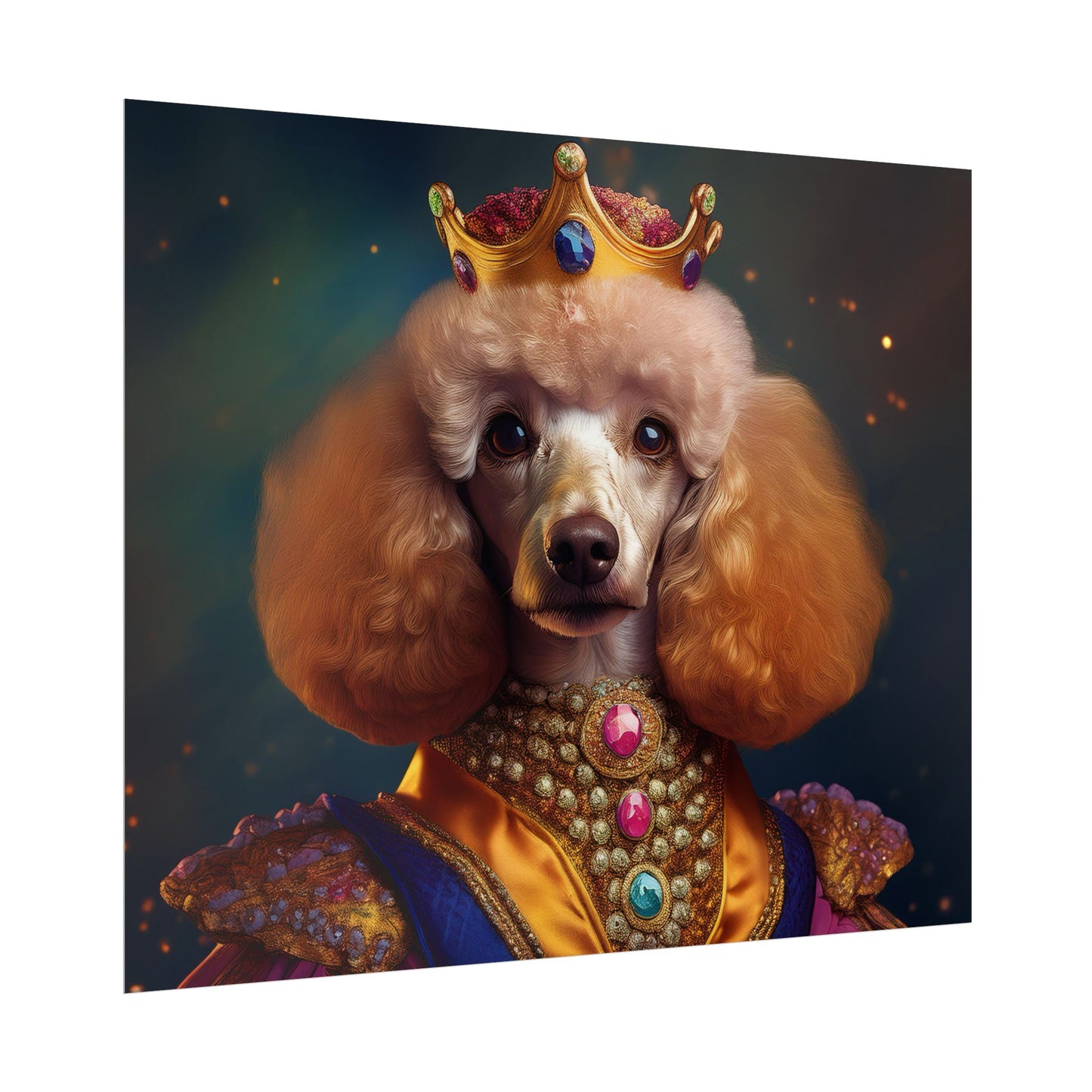 Poodle Dog Renaissance Pet Portrait, Dog Lover Gift, Animal Lover, Home Decor, Wall Art, Wall Print