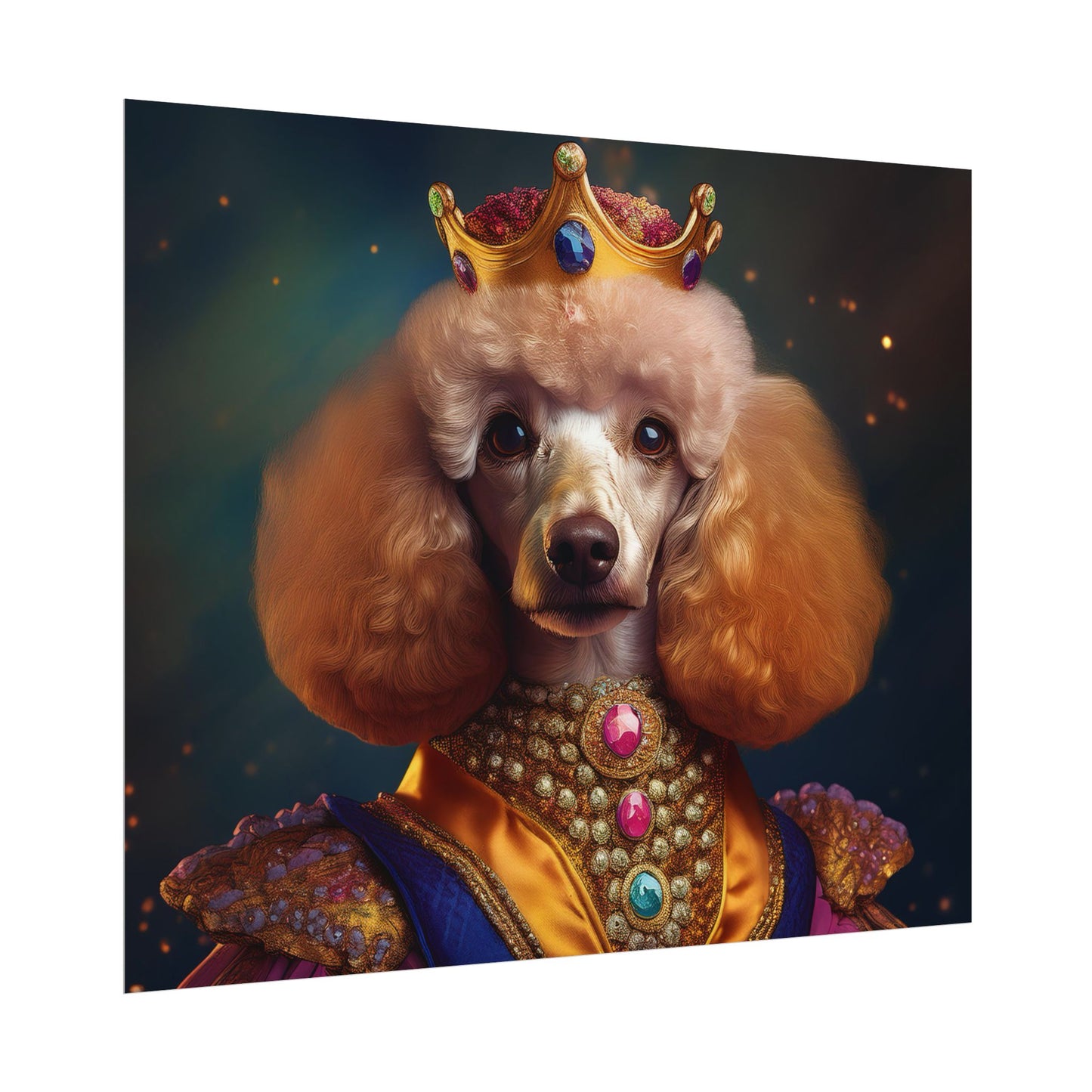 Poodle Dog Renaissance Pet Portrait, Dog Lover Gift, Animal Lover, Home Decor, Wall Art, Wall Print
