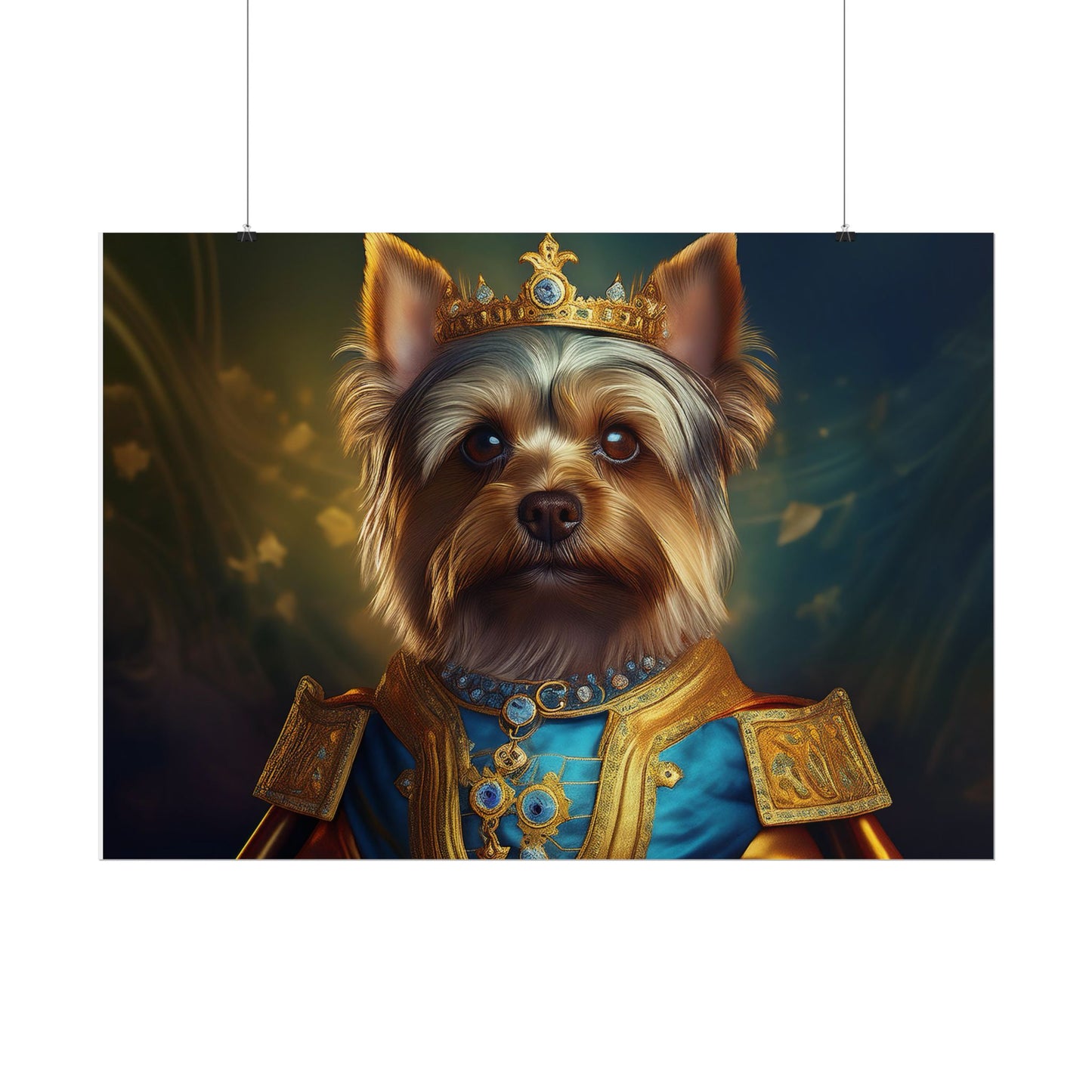 Yorkshire Terrier Dog Renaissance Pet Portrait Print | Wall Art | Wall Print | Dog Art