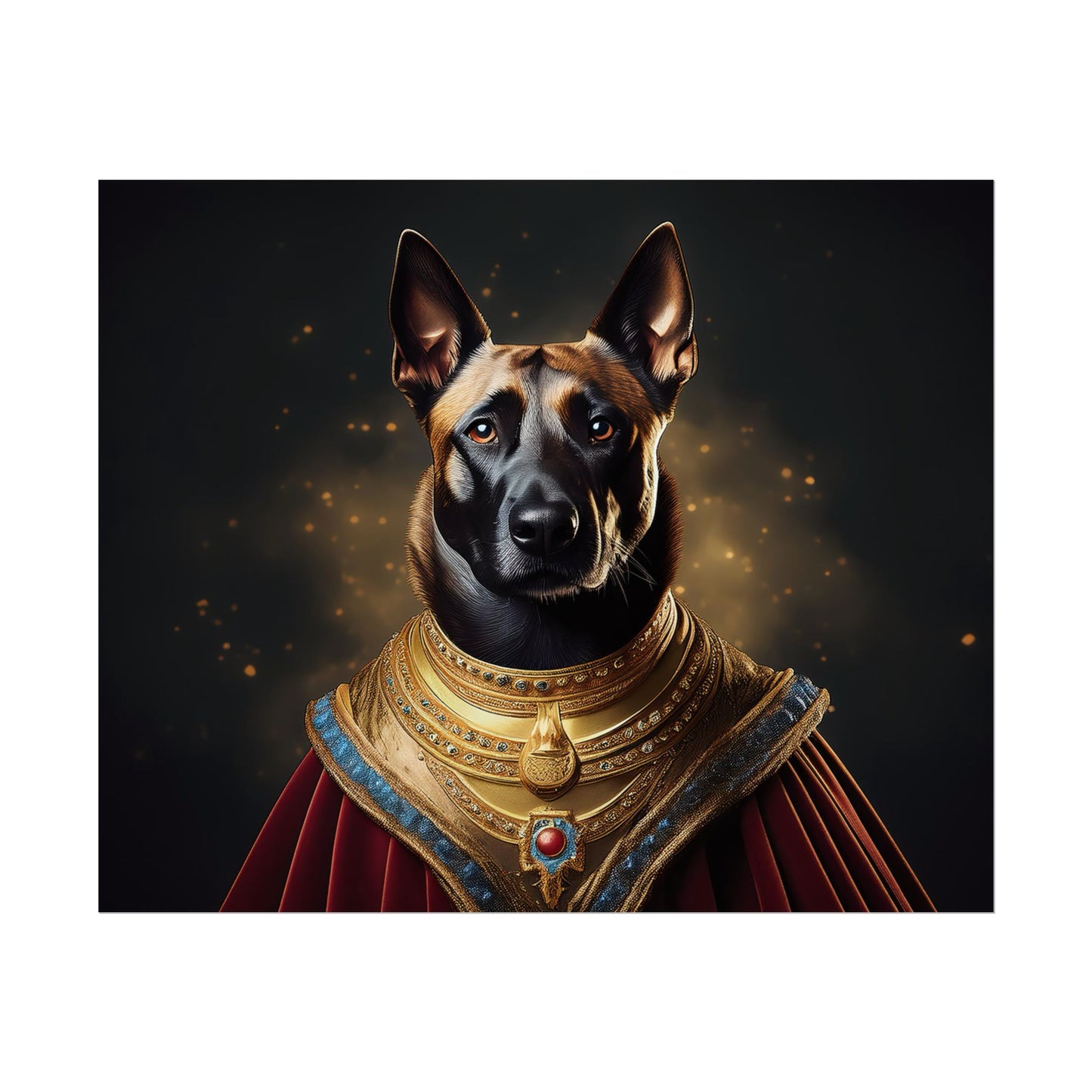 Belgian Malinois Renaissance Dog Portrait Wall Print, Art Print, Art Print, Animal Lover Home Decor, Dog Wall Art, wall art