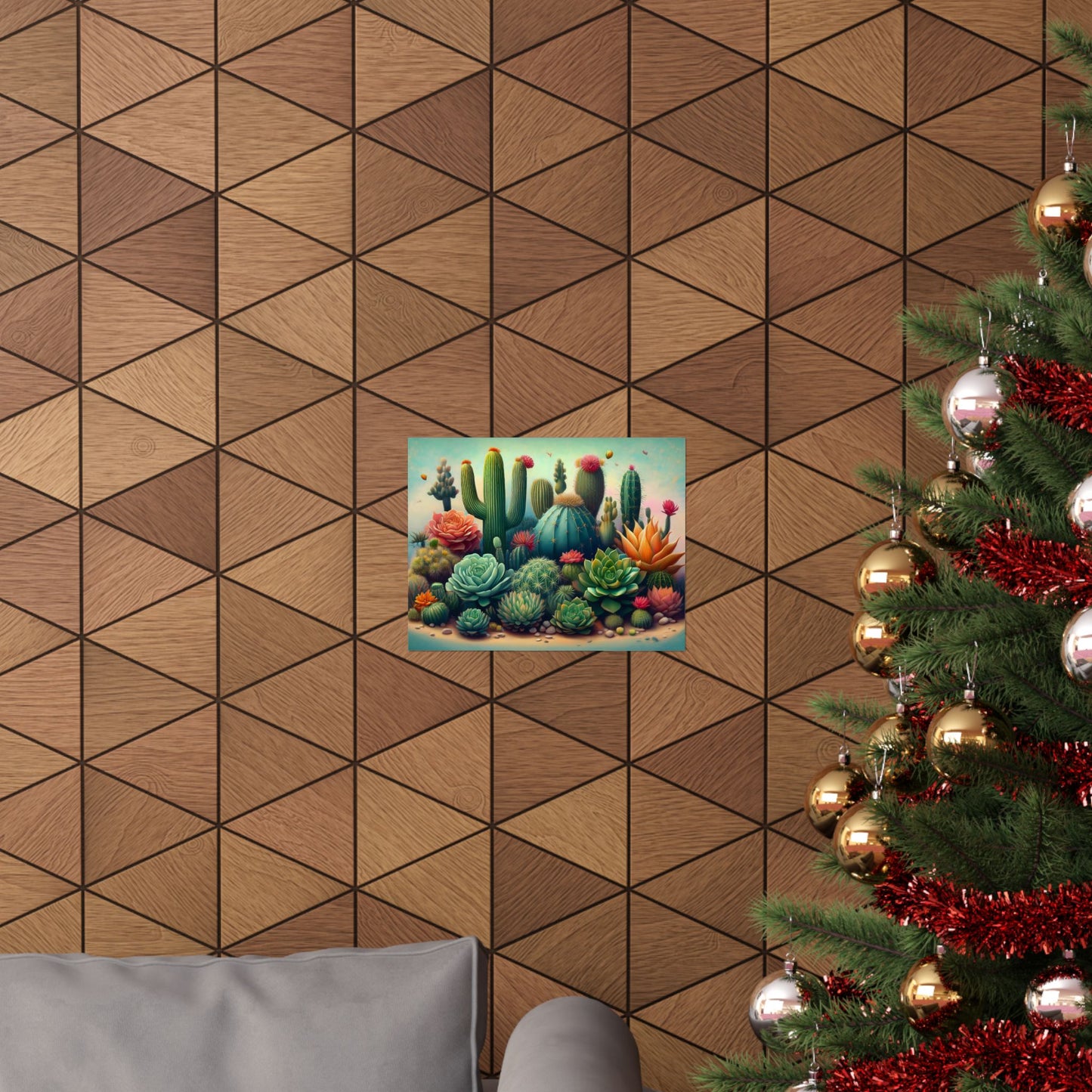 Abstract Cacti and Succulent Desert Garden Color Print | Wall Art | Wall Print