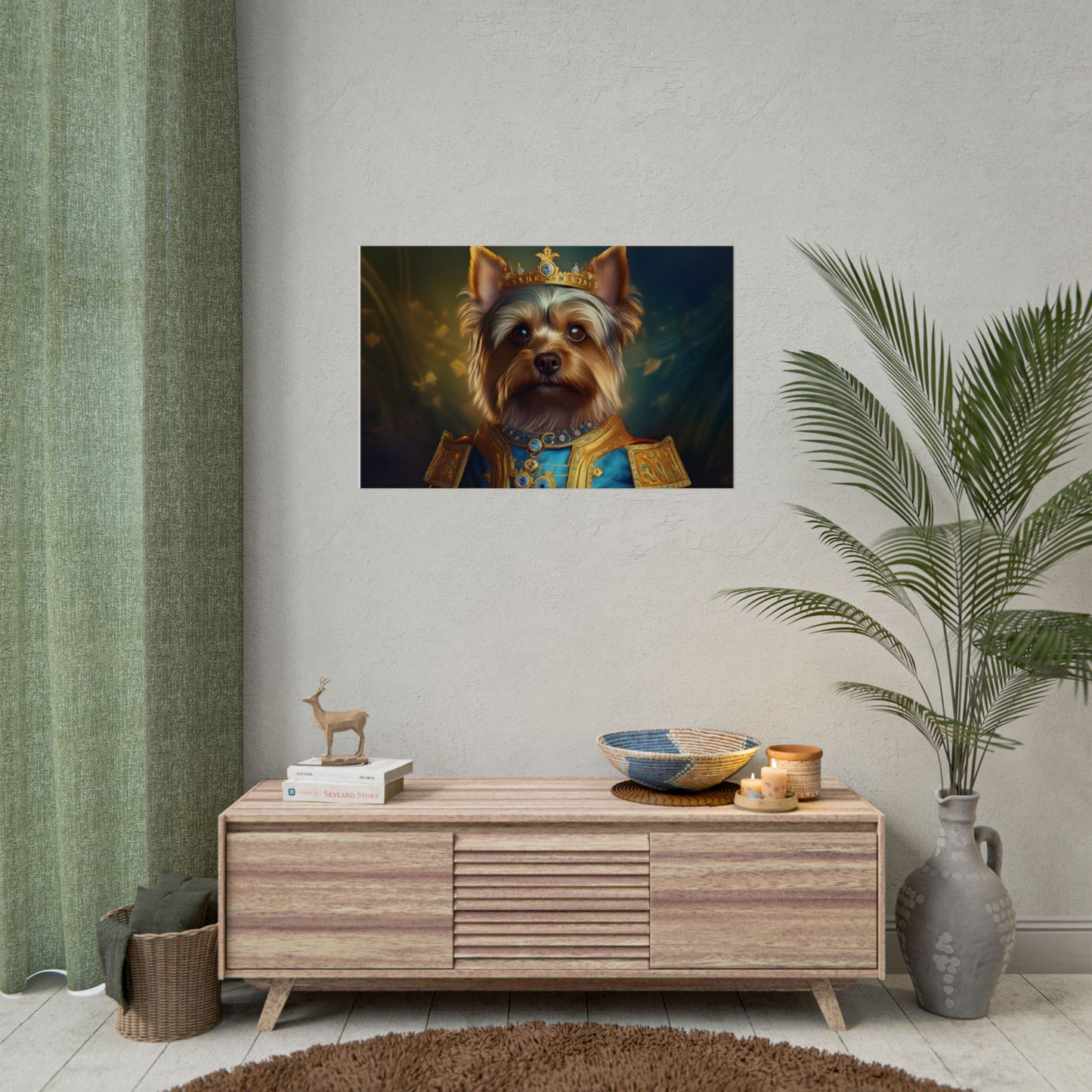 Yorkshire Terrier Dog Renaissance Pet Portrait Print | Wall Art | Wall Print | Dog Art