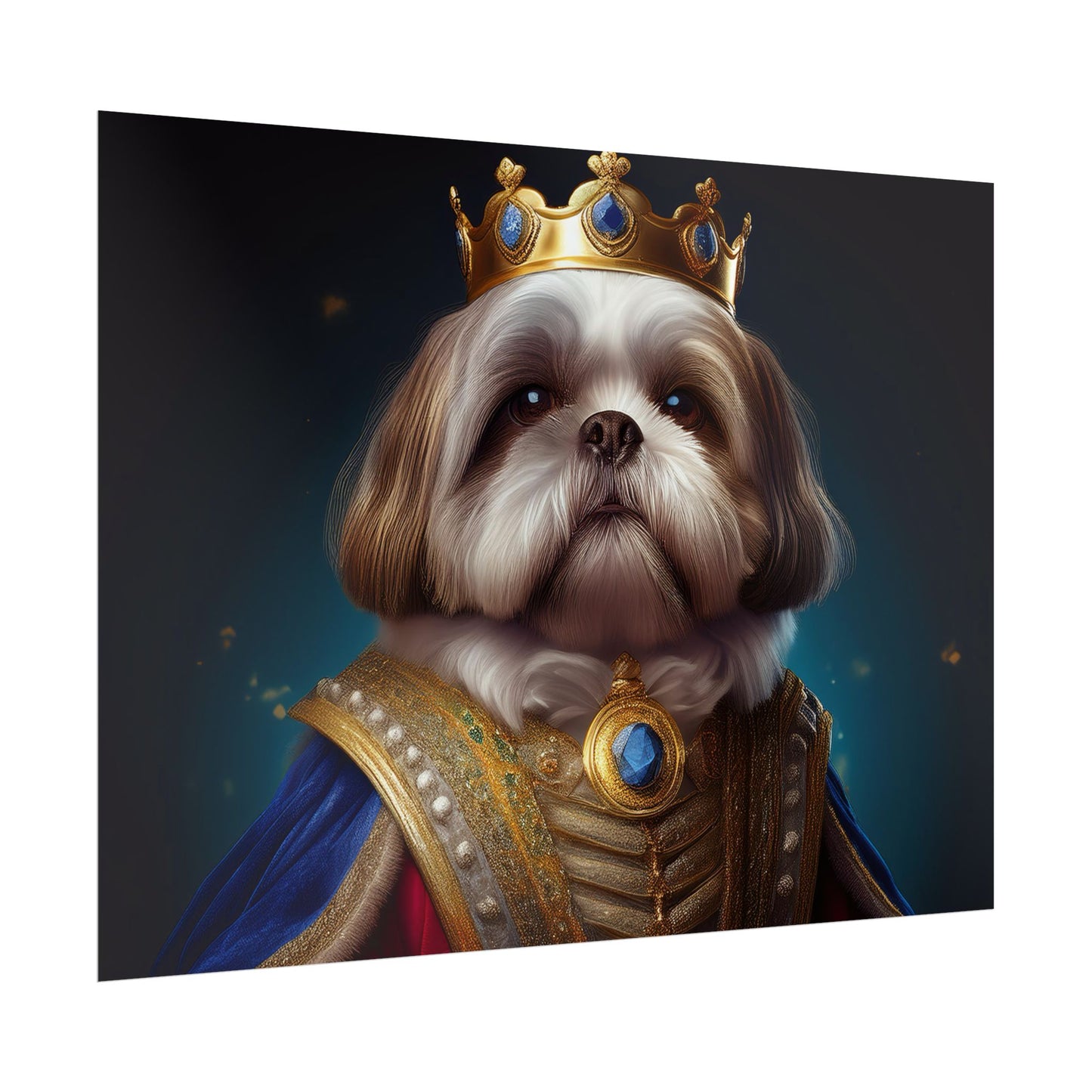 Shih Tzu Renaissance Pet Portrait Print | Dog Lover Wall Art | Dog Memorial Gift | Wall Art | Wall Print