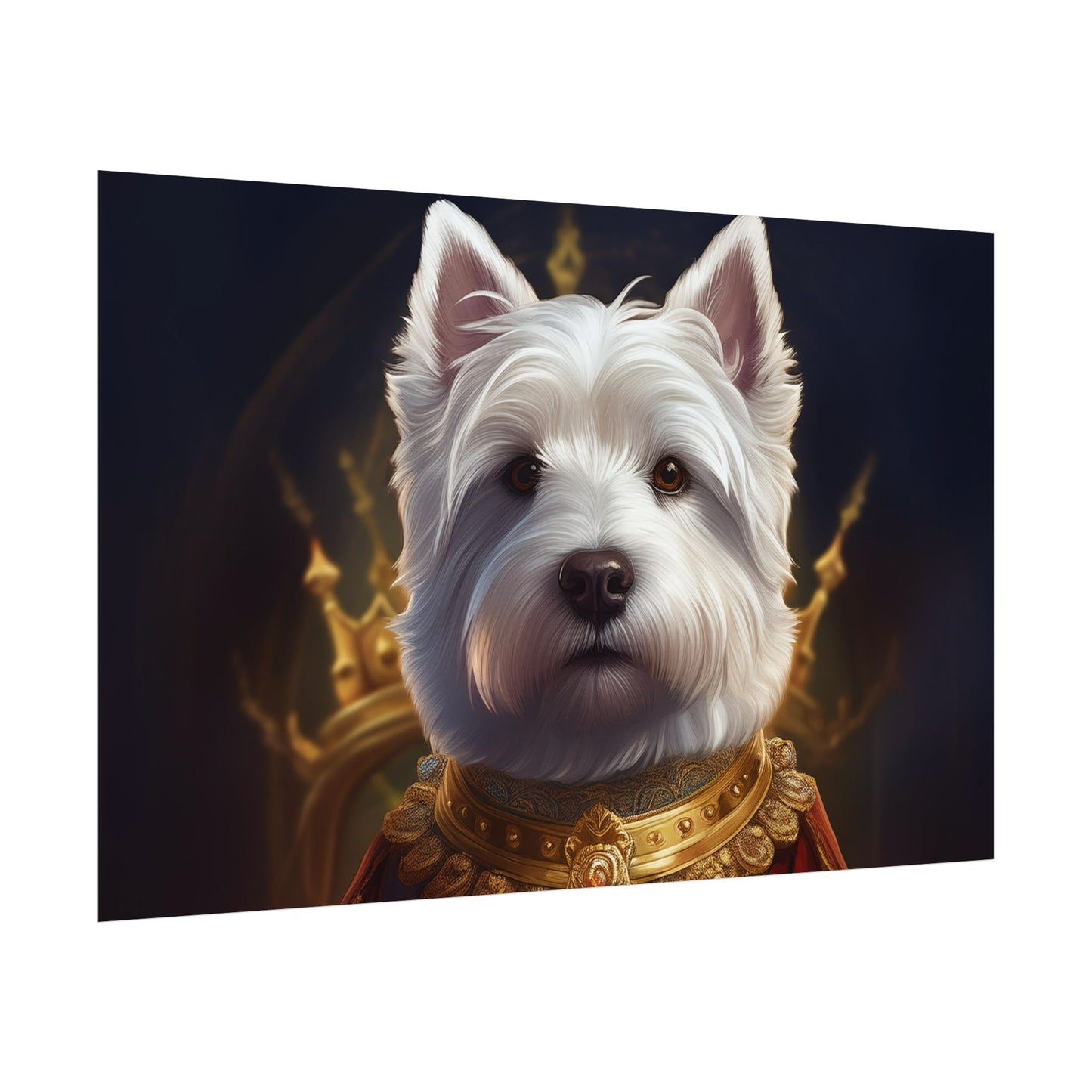 West Highland White Terrier Dog Renaissance Pet Portrait Print, West Highland White Terrier Art Print, Dog Wall Art, Wall Print, Wall Art