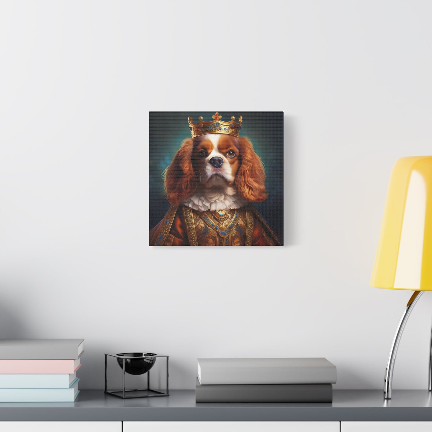 Cavalier King Charles Spaniel Renaissance Pet Portrait on Canvas | Wall art | wall print