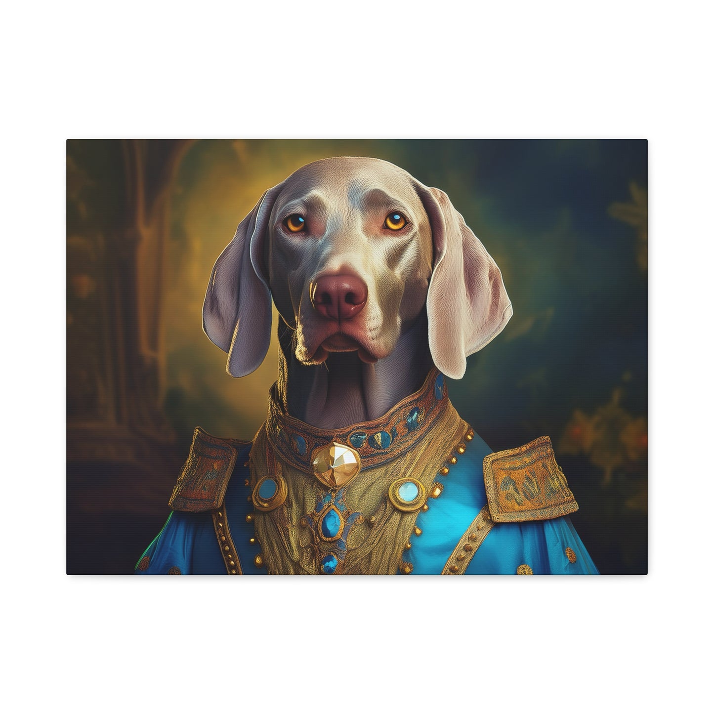 Weimaraner Renaissance Pet Portrait on Canvas - wall art, wall print, dog portrait, dog art