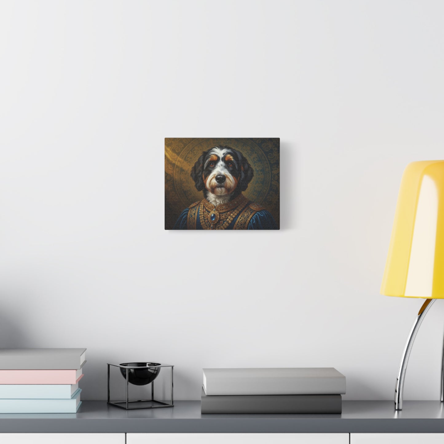 Bernedoodle Renaissance Dog Portrait Canvas Art, Pet Portrait Wall Decor, Animal Lover Gift, Home Decoration, Unique Dog Artwork