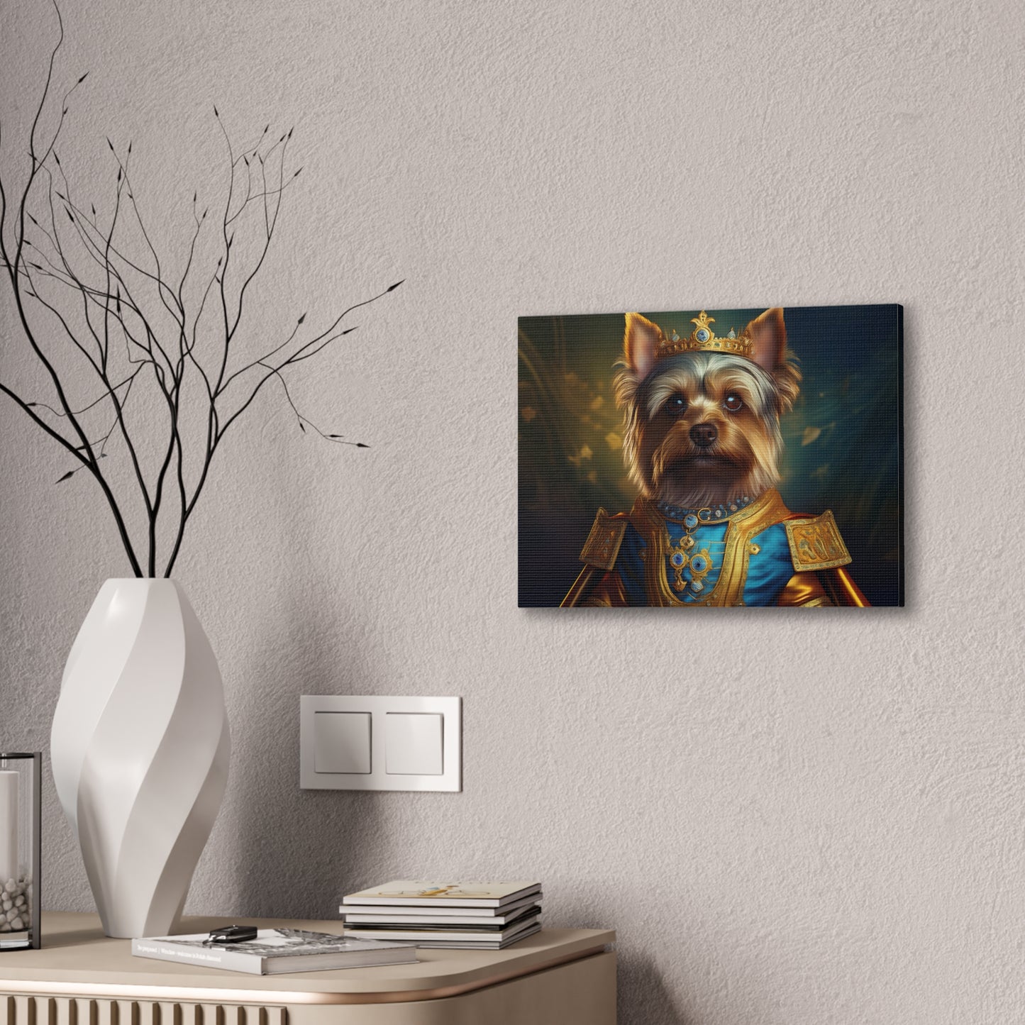 Yorkshire Terrier Renaissance Pet Portrait on Canvas | Wall Art | Wall Print | Dog Art