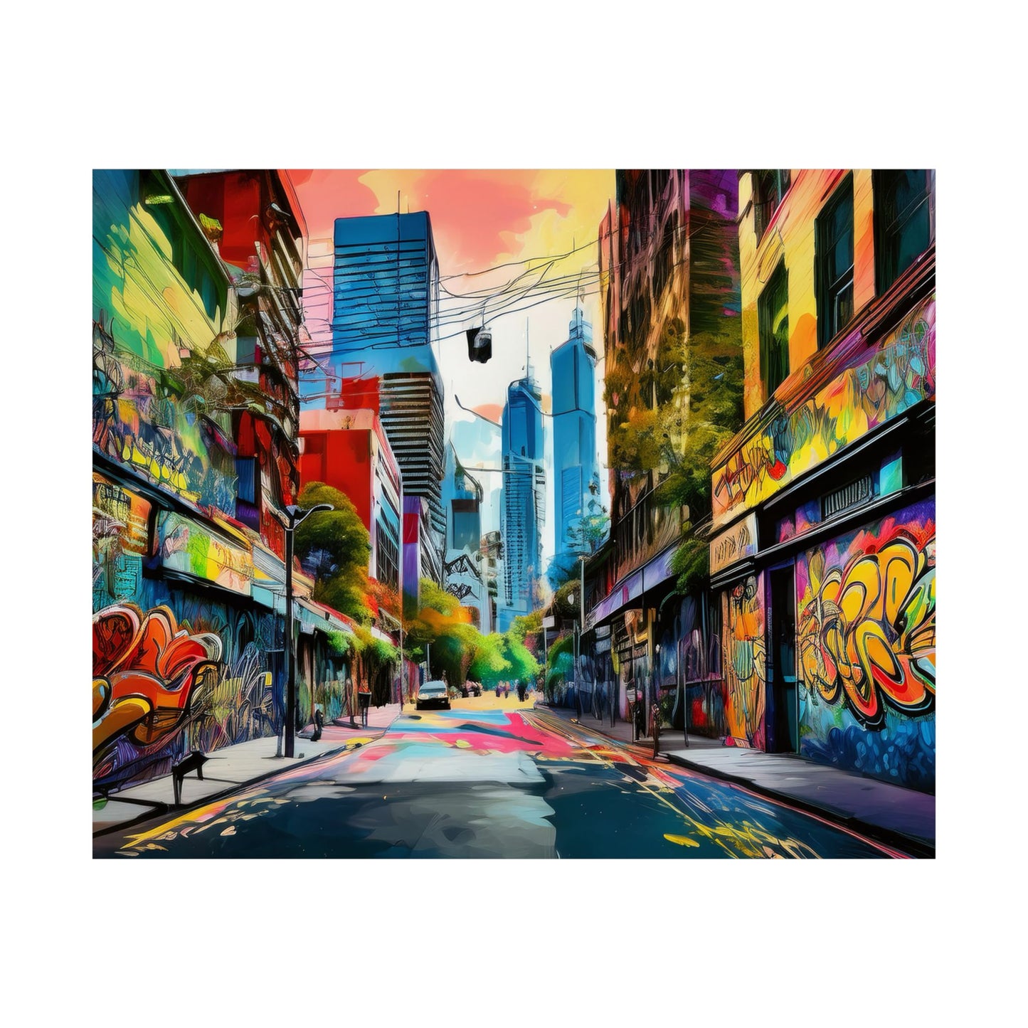 Melbourne Street Graffiti Australia Print | Style 1 | Wall Art | Wall Print