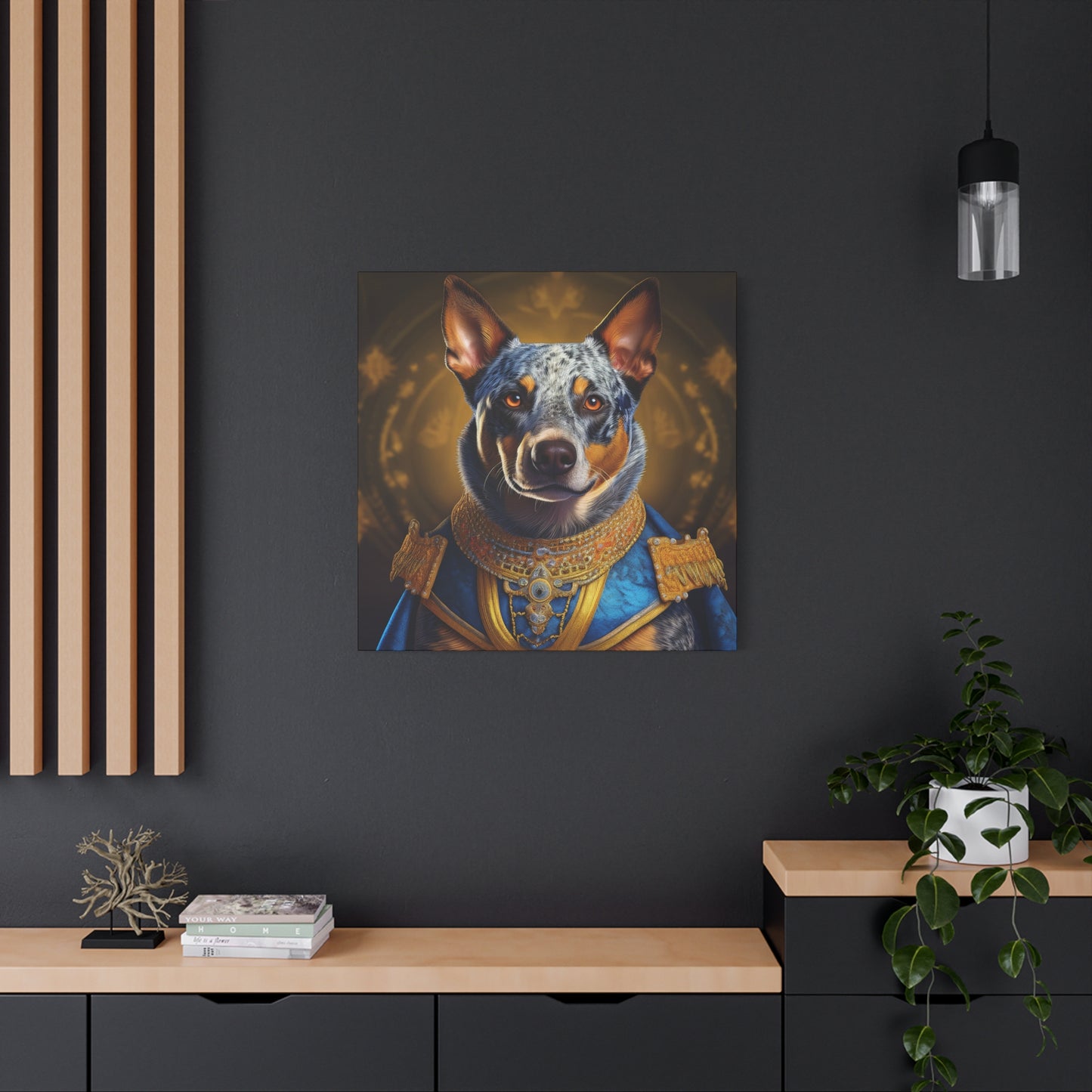 Australian Cattle Dog Renaissance Pet Portrait on Canvas | wall art | wall print