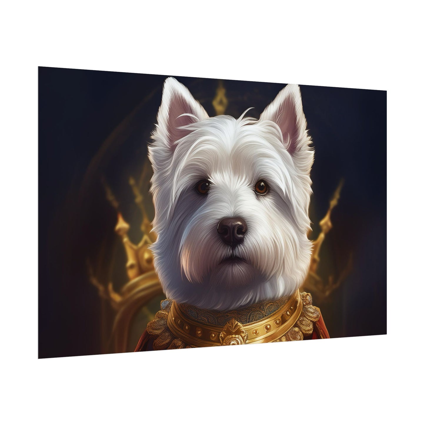 West Highland White Terrier Dog Renaissance Pet Portrait Print, West Highland White Terrier Art Print, Dog Wall Art, Wall Print, Wall Art