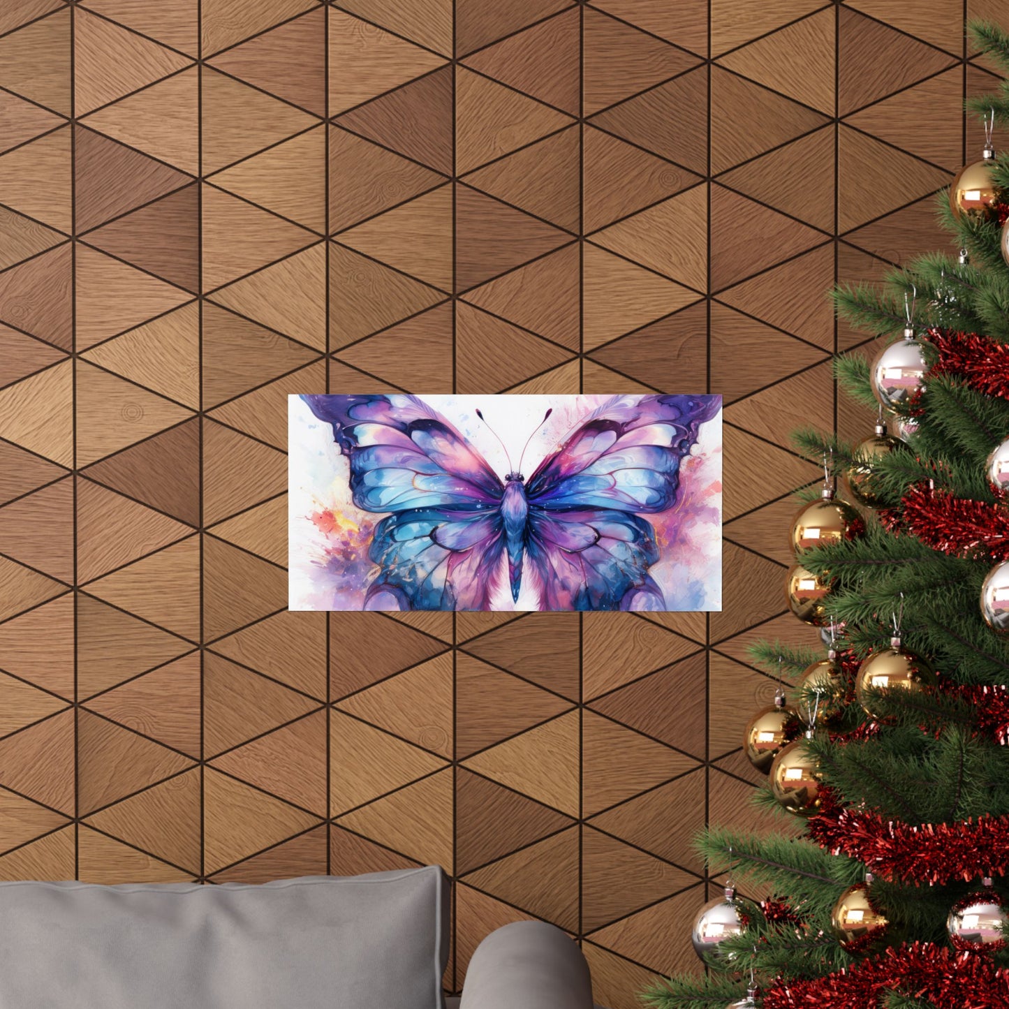 Blue & Purple Butterfly Alcohol Ink Wall Art | Butterfly wall art | Wall Art | Wall Print