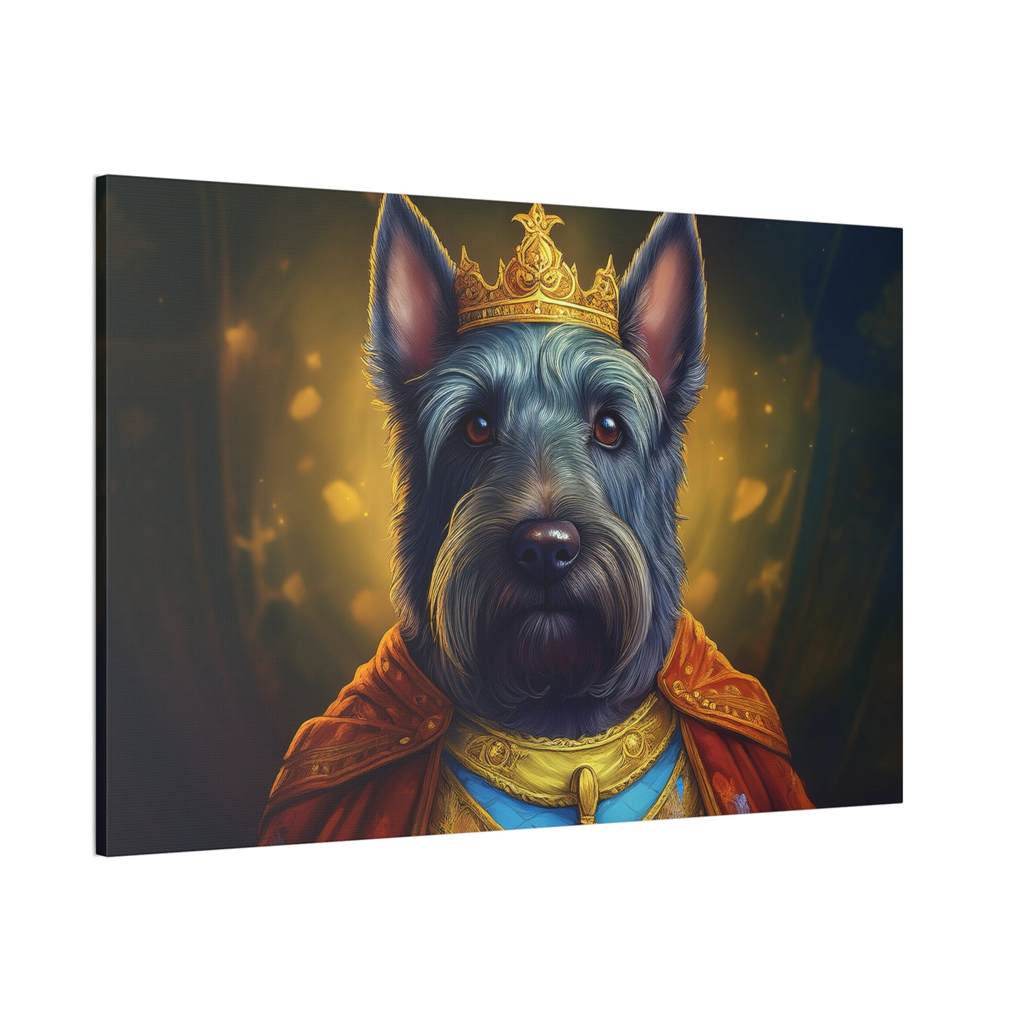 Scottish Terrier Renaissance Pet Portrait on Canvas | Wall art, wall print, dog portrait, dog art
