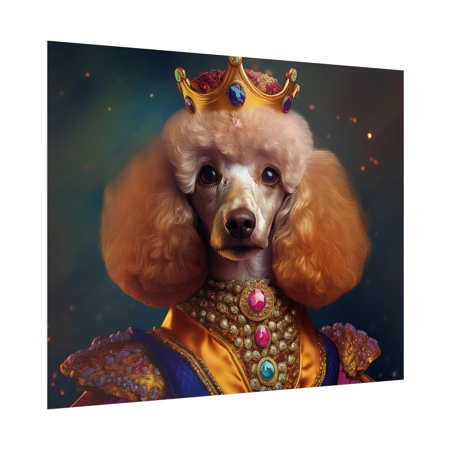 Poodle Dog Renaissance Pet Portrait, Dog Lover Gift, Animal Lover, Home Decor, Wall Art, Wall Print