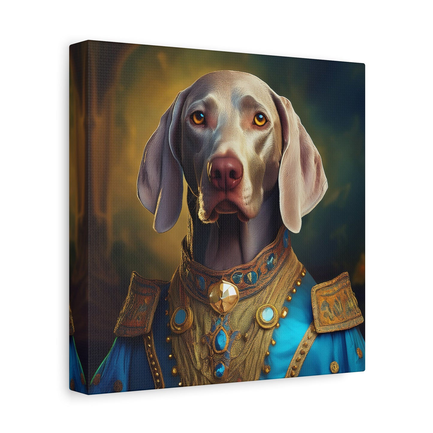Weimaraner Renaissance Pet Portrait on Canvas - wall art, wall print, dog portrait, dog art