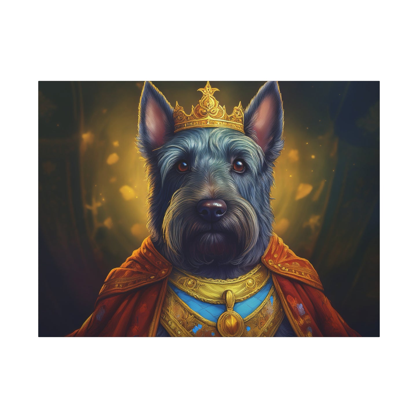 Scottish Terrier Renaissance Pet Portrait on Canvas | Wall art, wall print, dog portrait, dog art