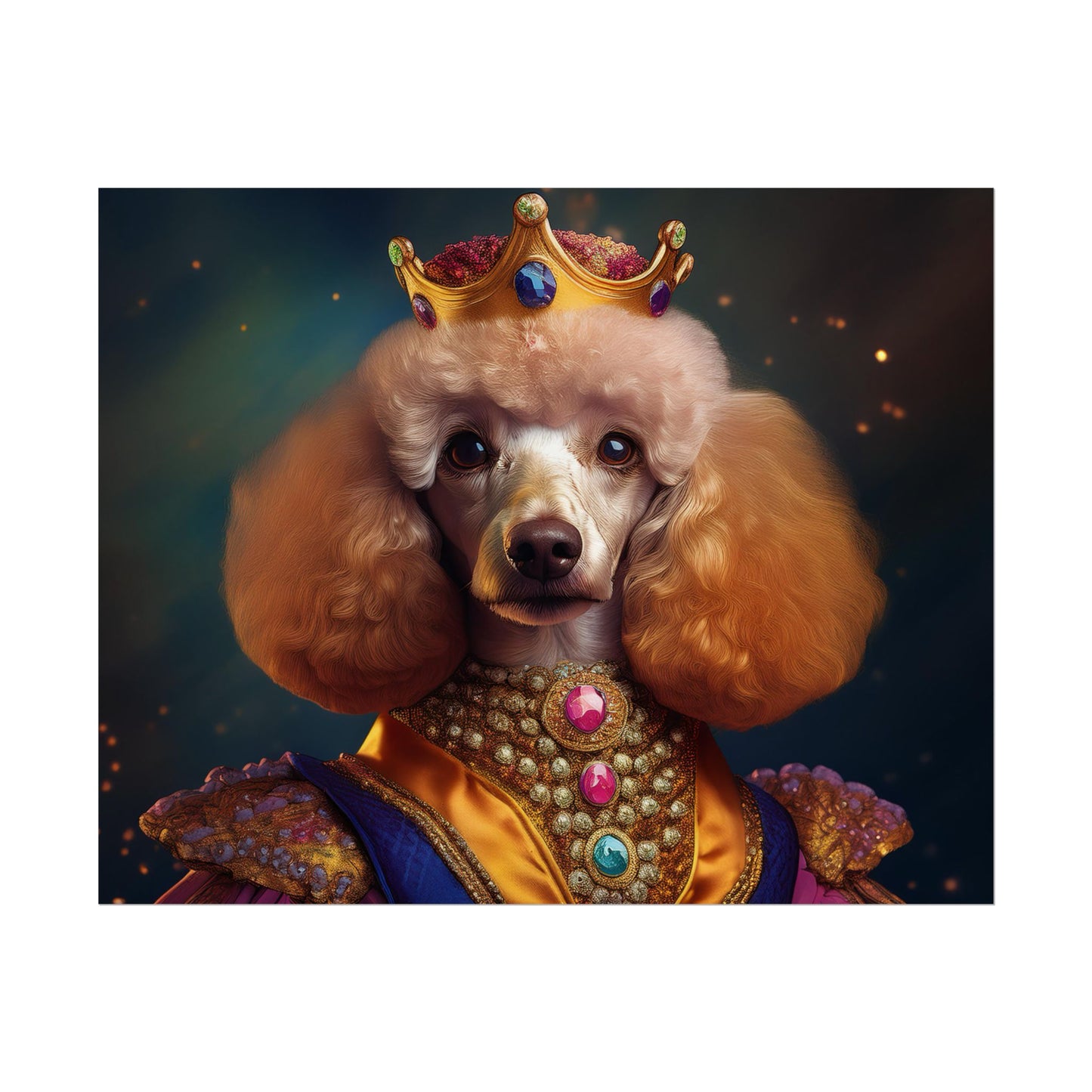 Poodle Dog Renaissance Pet Portrait, Dog Lover Gift, Animal Lover, Home Decor, Wall Art, Wall Print