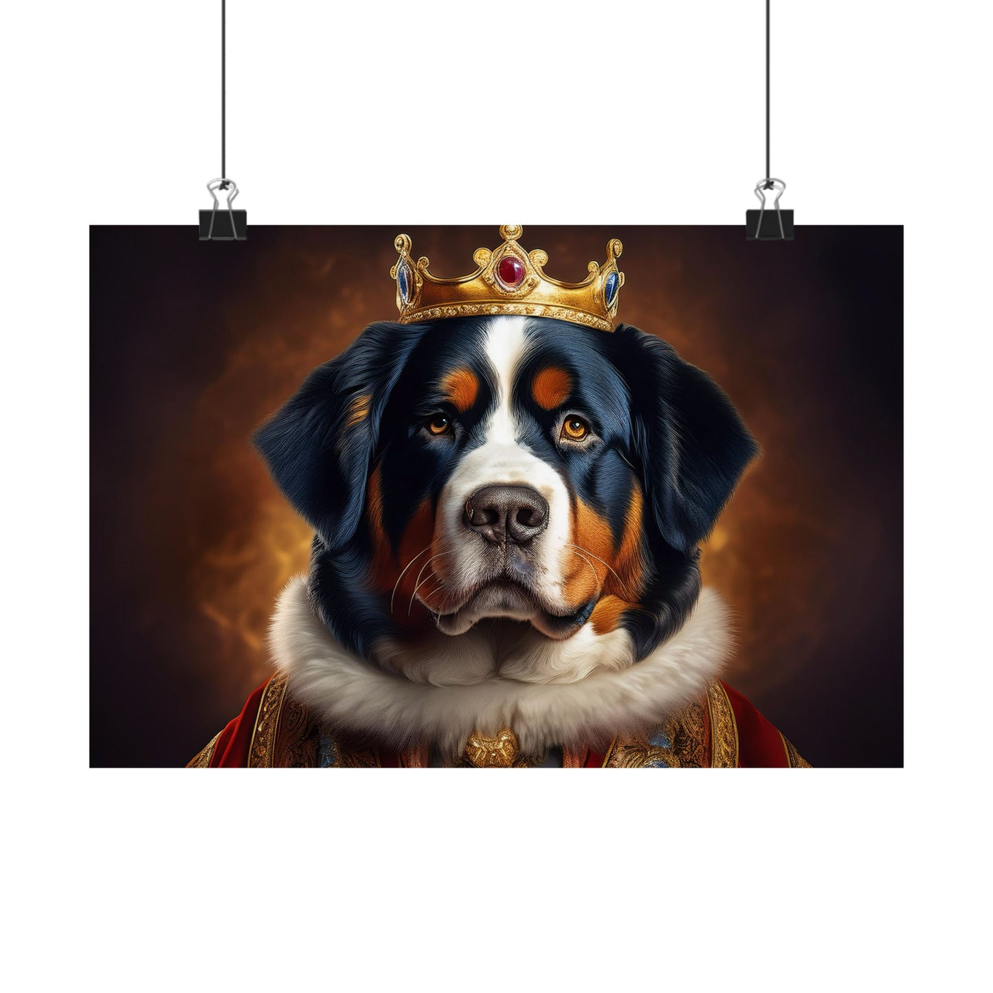 Bernese Mountain Dog Renaissance Pet Portrait Print, Art Print, Wall Art, Wall Prints, Dog Wall Art
