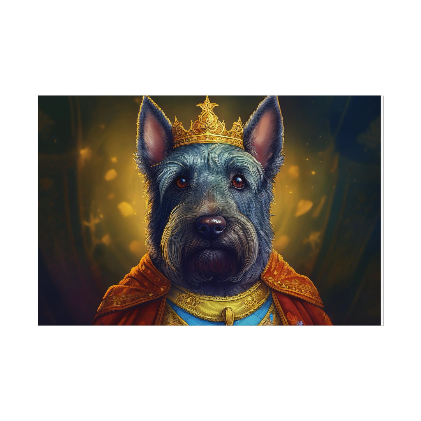 Scottish Terrier Renaissance Pet Portrait Print, Dog Lover Wall Art, Animal Artwork, wall prints, wall art, Dog Memorial Gift