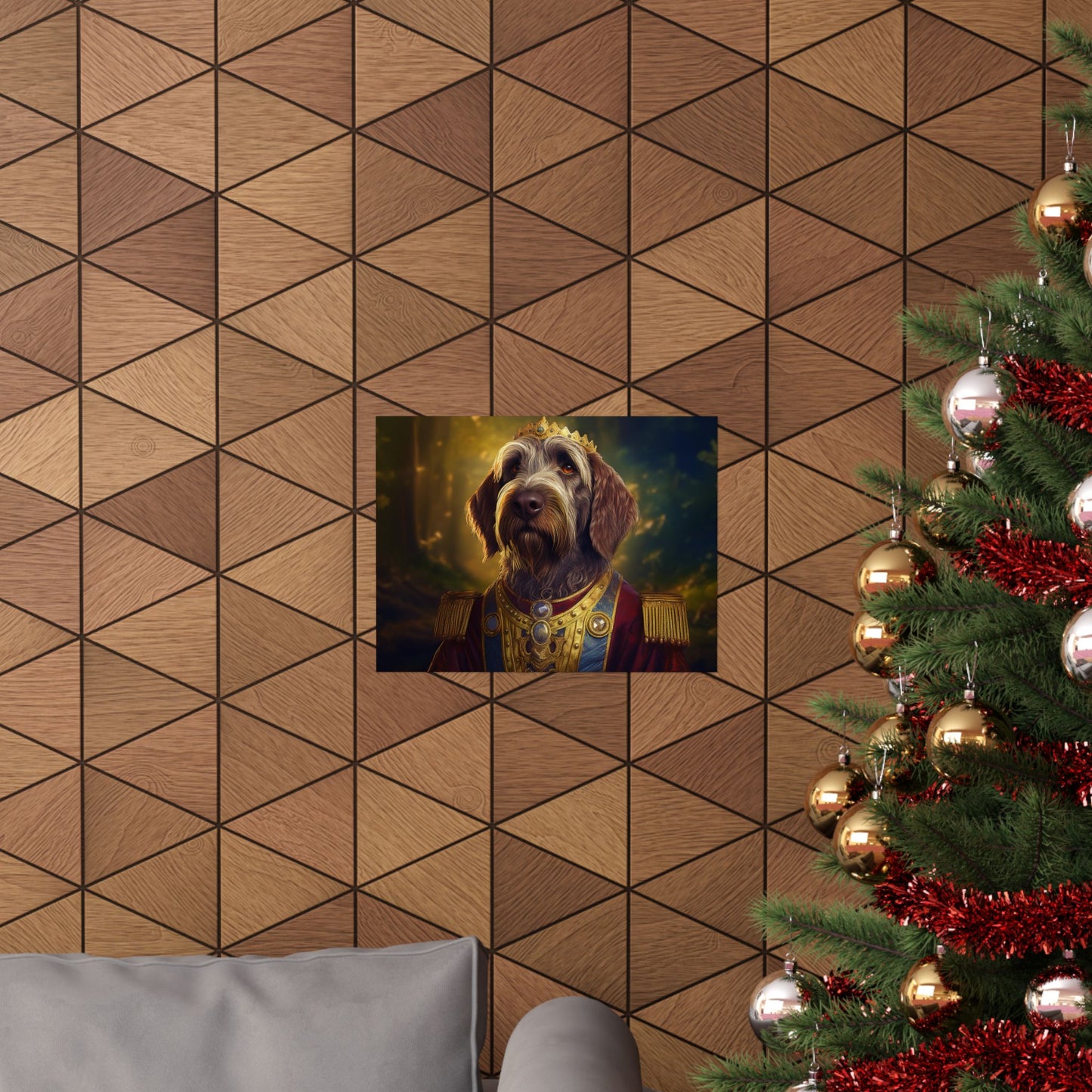 Wirehaired Pointing Griffon Renaissance Pet Portrait Print, Dog Lover Wall Art, Animal Artwork, Canine Decor, Dog Memorial Gift