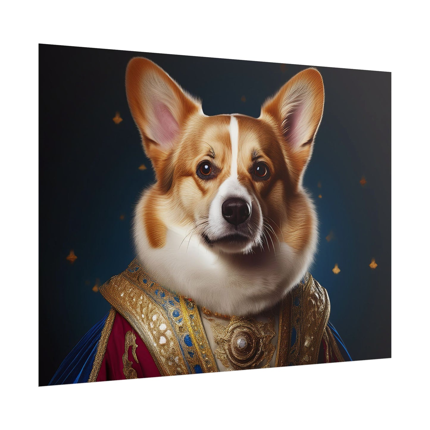 Pembroke Welsh Corgi Renaissance Pet Portrait Print | Wall Art | Wall Print | Dog Art