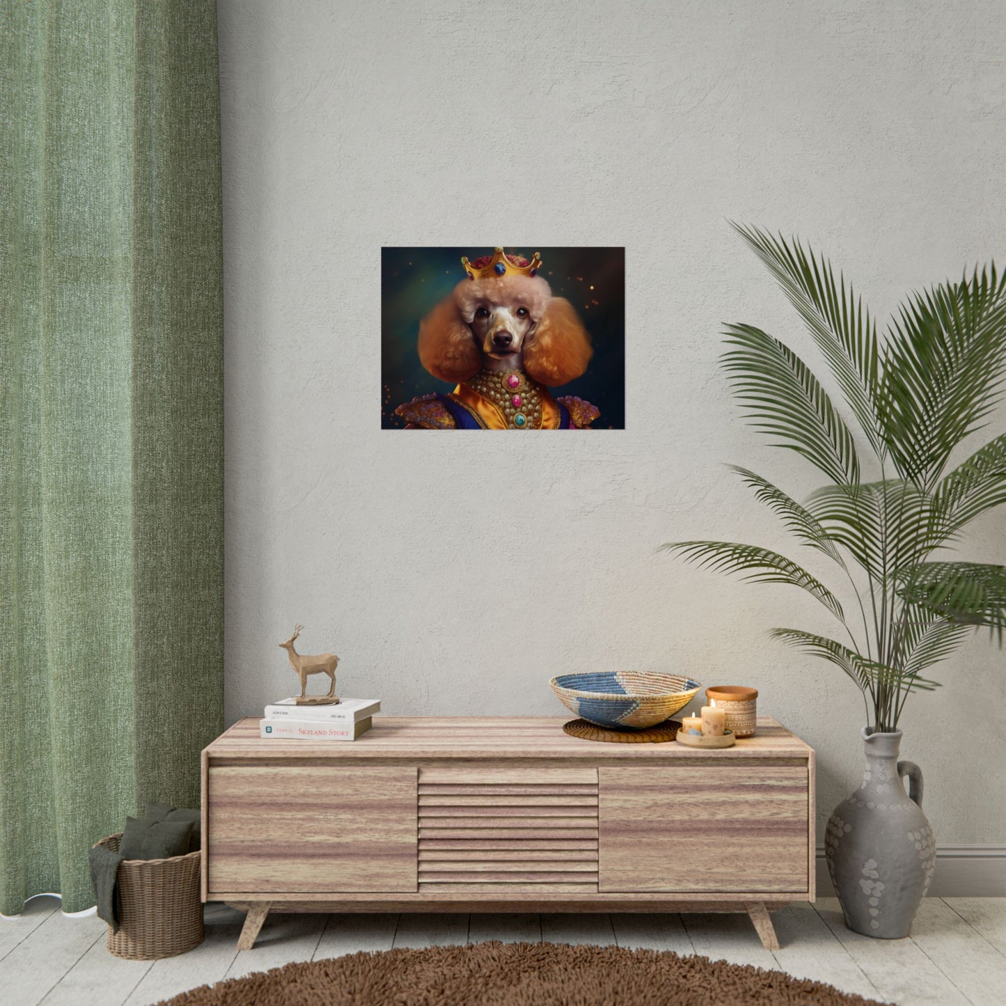 Poodle Dog Renaissance Pet Portrait, Dog Lover Gift, Animal Lover, Home Decor, Wall Art, Wall Print