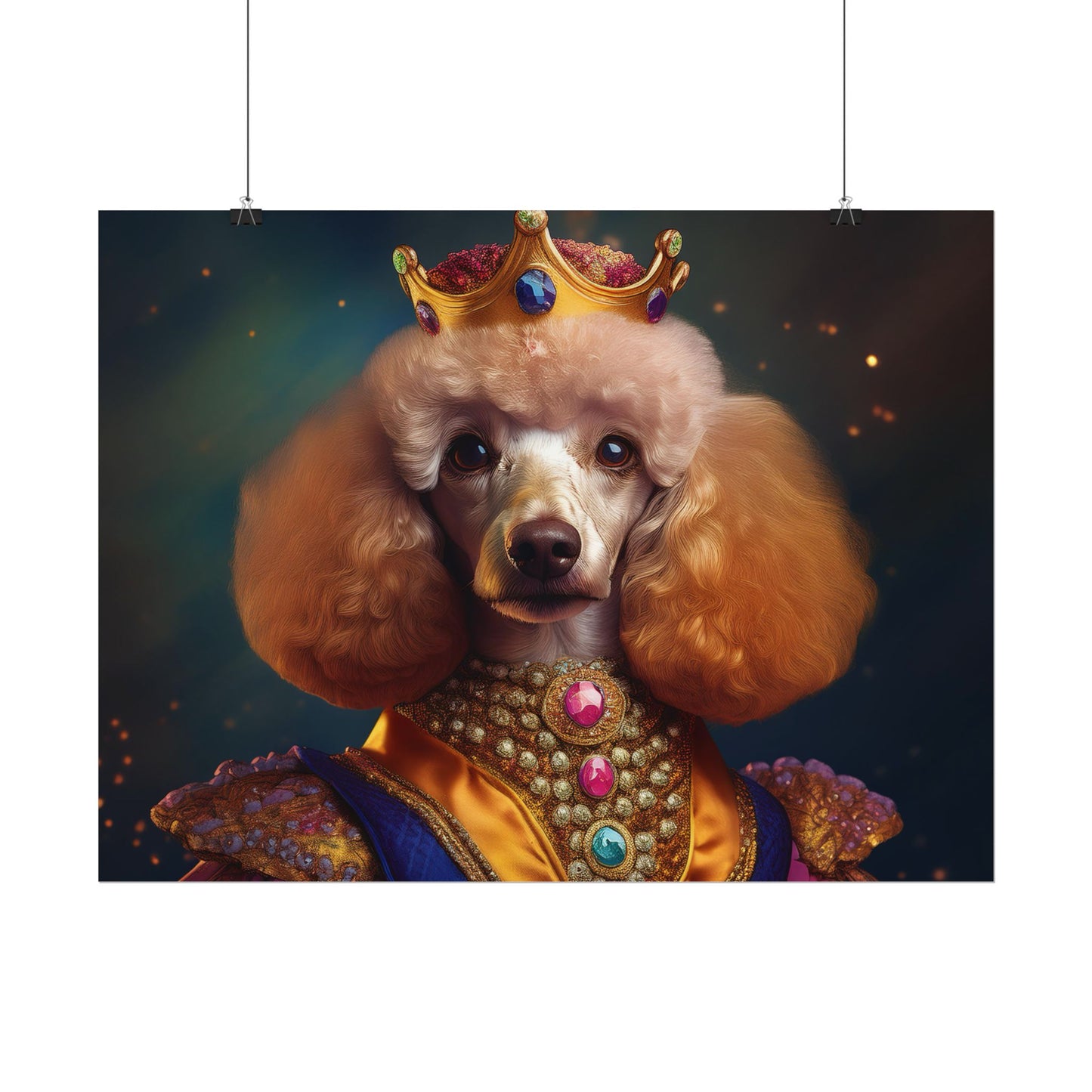 Poodle Dog Renaissance Pet Portrait, Dog Lover Gift, Animal Lover, Home Decor, Wall Art, Wall Print