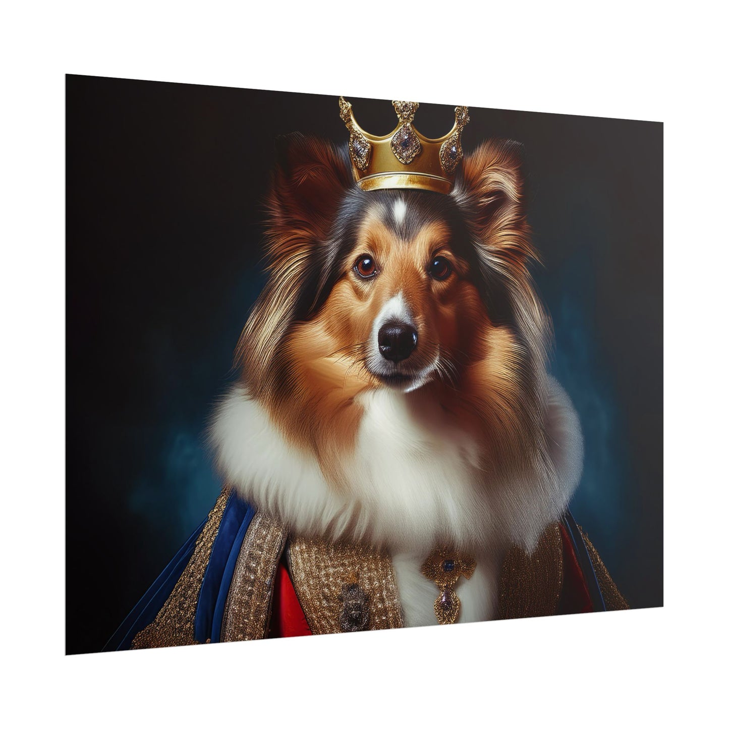 Shetland Sheepdog Renaissance Dog Portrait Art Print, Wall Decor Gift, Animal Lover Home Decor, Dog Wall Art