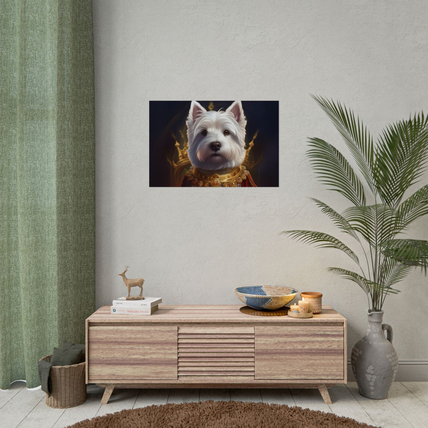 West Highland White Terrier Dog Renaissance Pet Portrait Print, West Highland White Terrier Art Print, Dog Wall Art, Wall Print, Wall Art