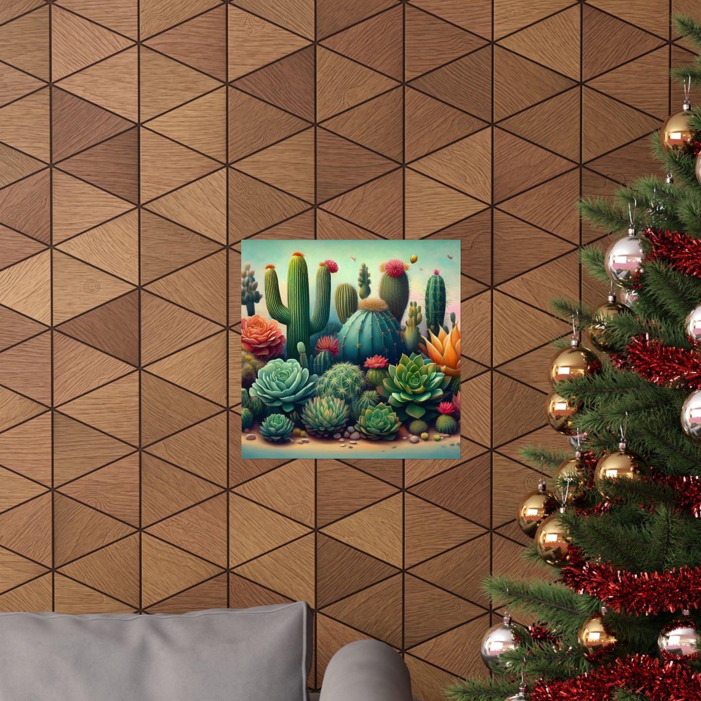 Abstract Cacti and Succulent Desert Garden Color Print | Wall Art | Wall Print