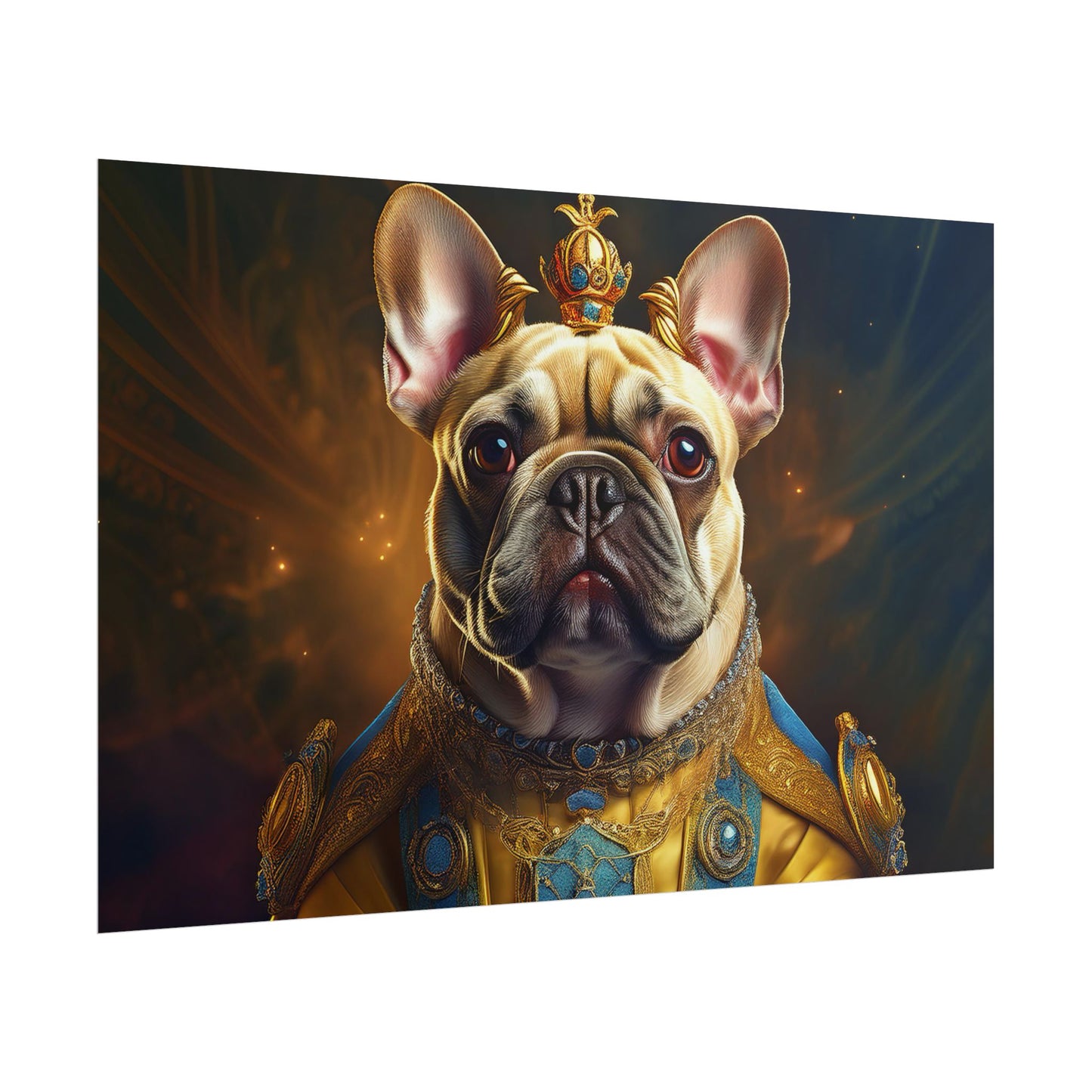 French Bulldog Renaissance Portrait Art Print, Wall Decor Gift, Animal Lover Home Decor, Dog Wall Art