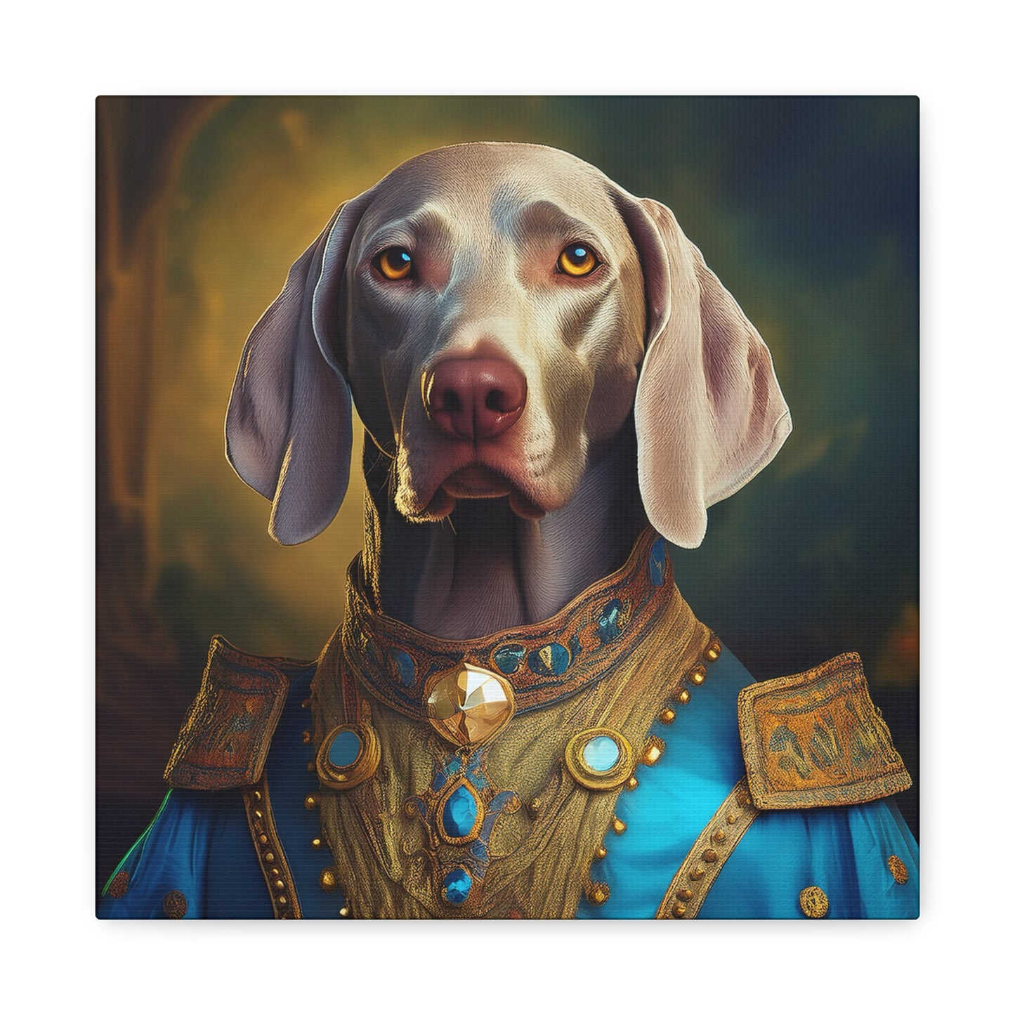 Weimaraner Renaissance Pet Portrait on Canvas - wall art, wall print, dog portrait, dog art
