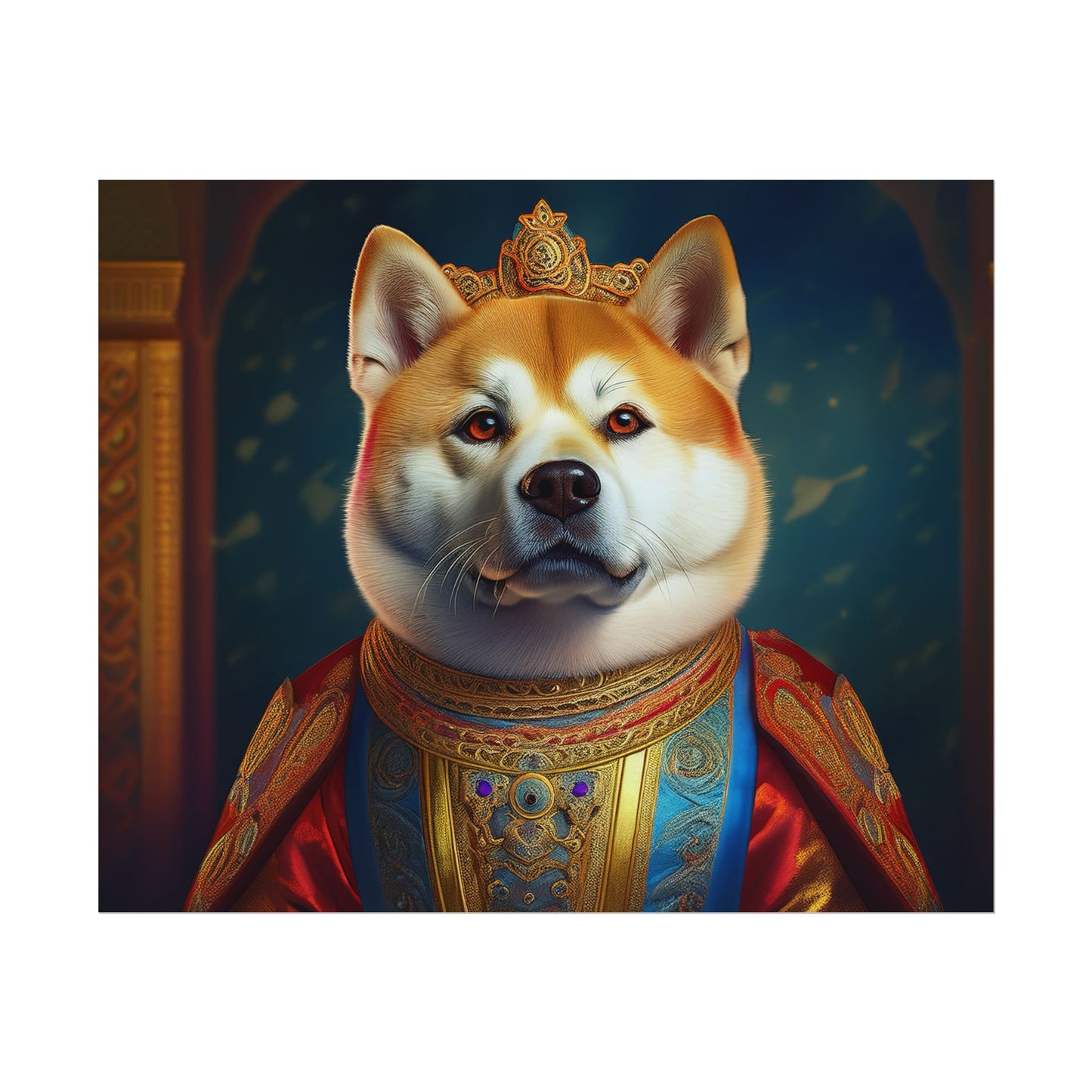 Shiba Dog Renaissance Portrait Print, Art Print, Wall Decor Gift, Animal Lover Home Decor, wall prints, wall art