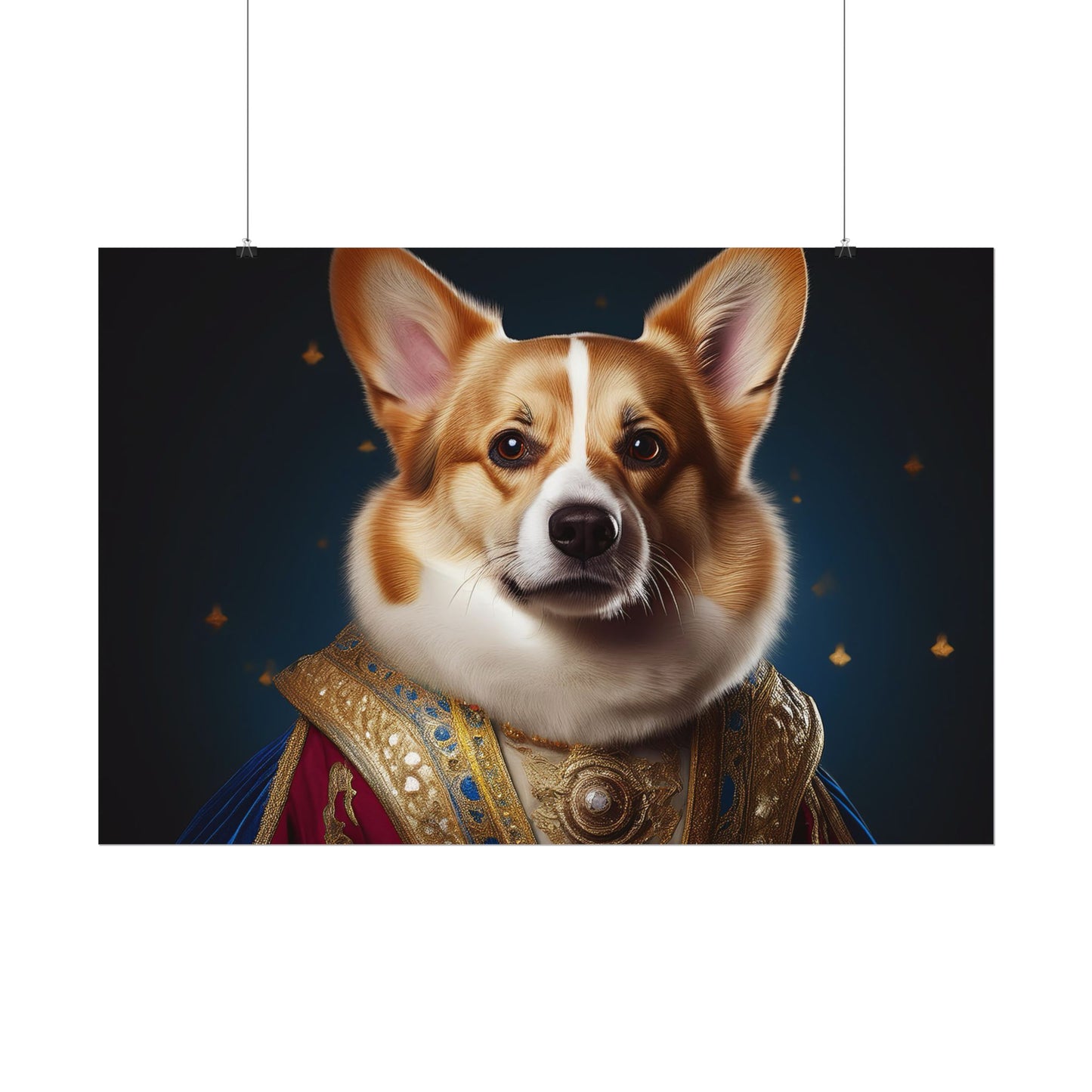 Pembroke Welsh Corgi Renaissance Pet Portrait Print | Wall Art | Wall Print | Dog Art
