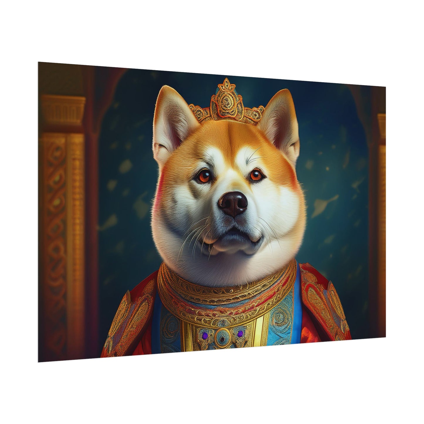Shiba Dog Renaissance Portrait Print, Art Print, Wall Decor Gift, Animal Lover Home Decor, wall prints, wall art